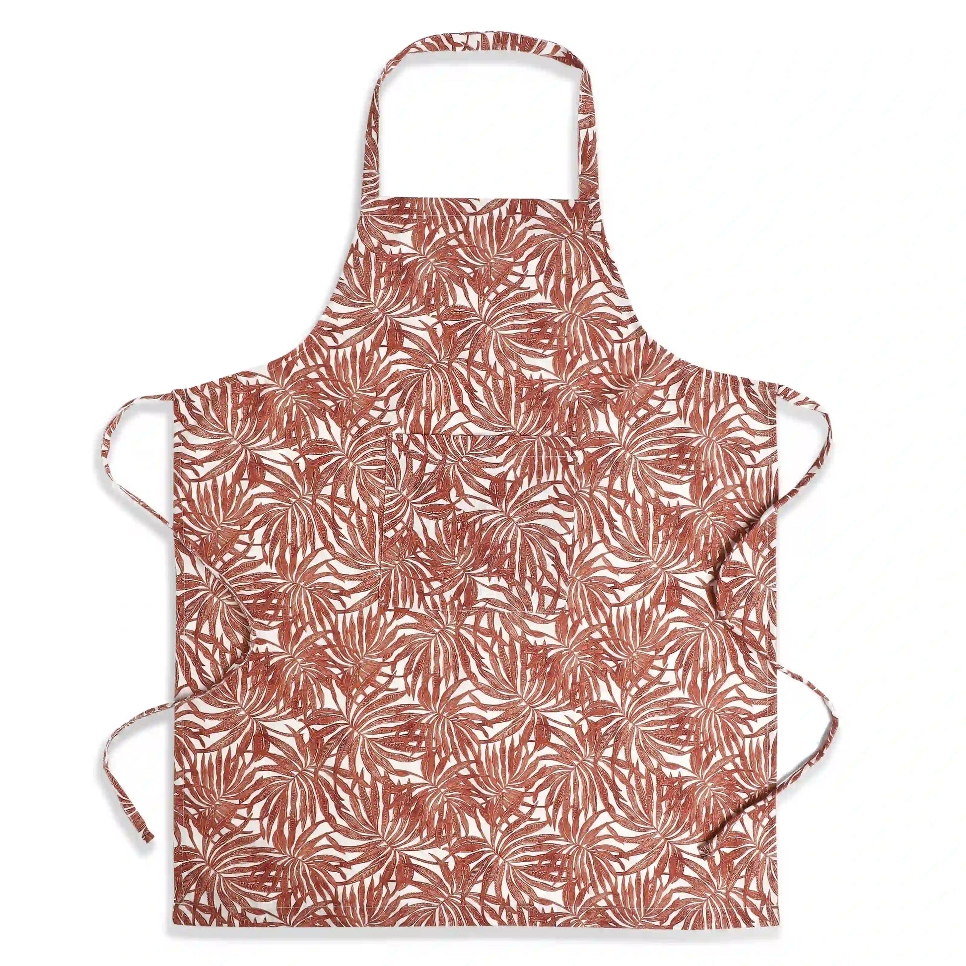 Nonna's Home 100% Polyester Apron Coppery Ferns / Apron (70cm x 90cm)