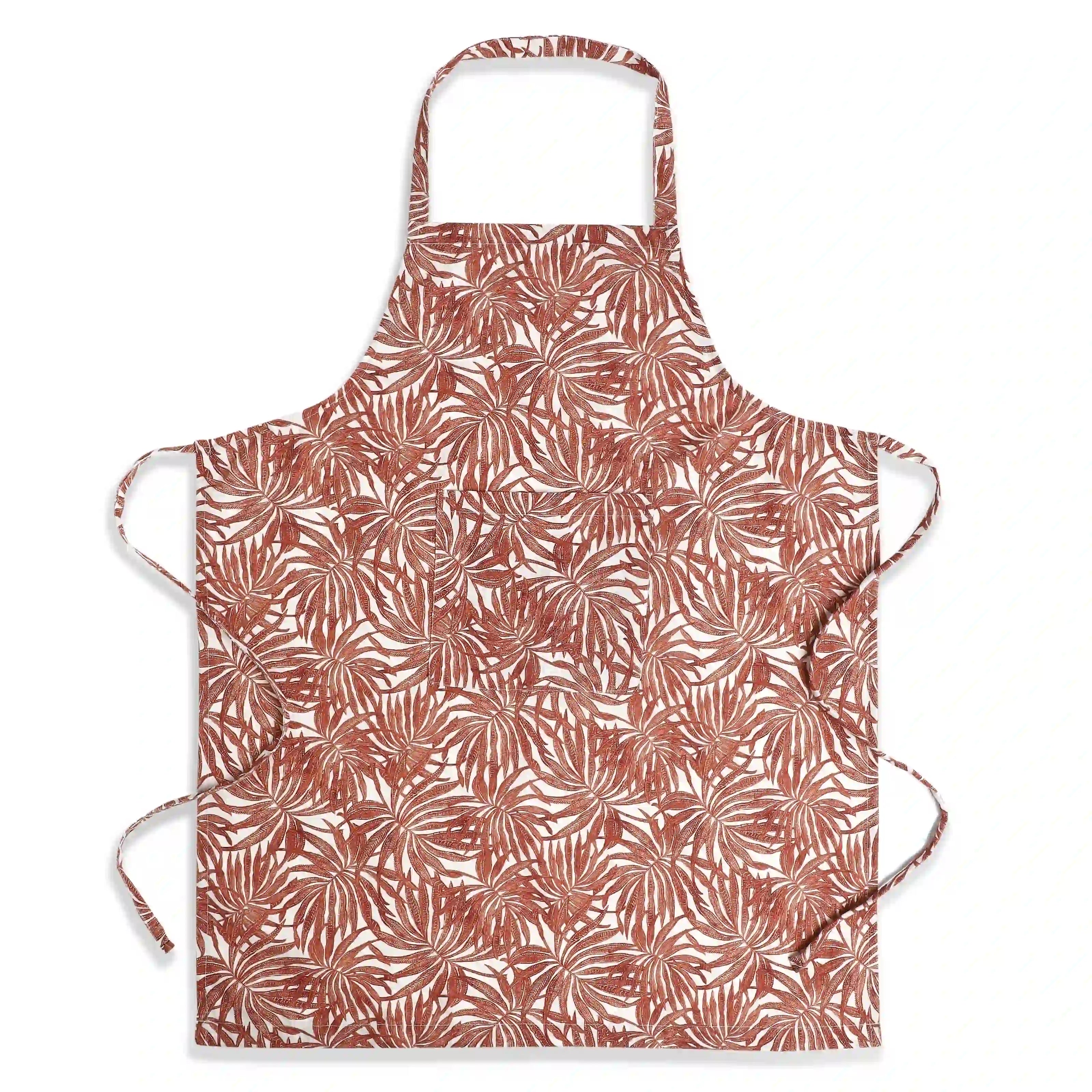 Nonna's Home 100% Polyester Apron Coppery Ferns / Apron (70cm x 90cm)