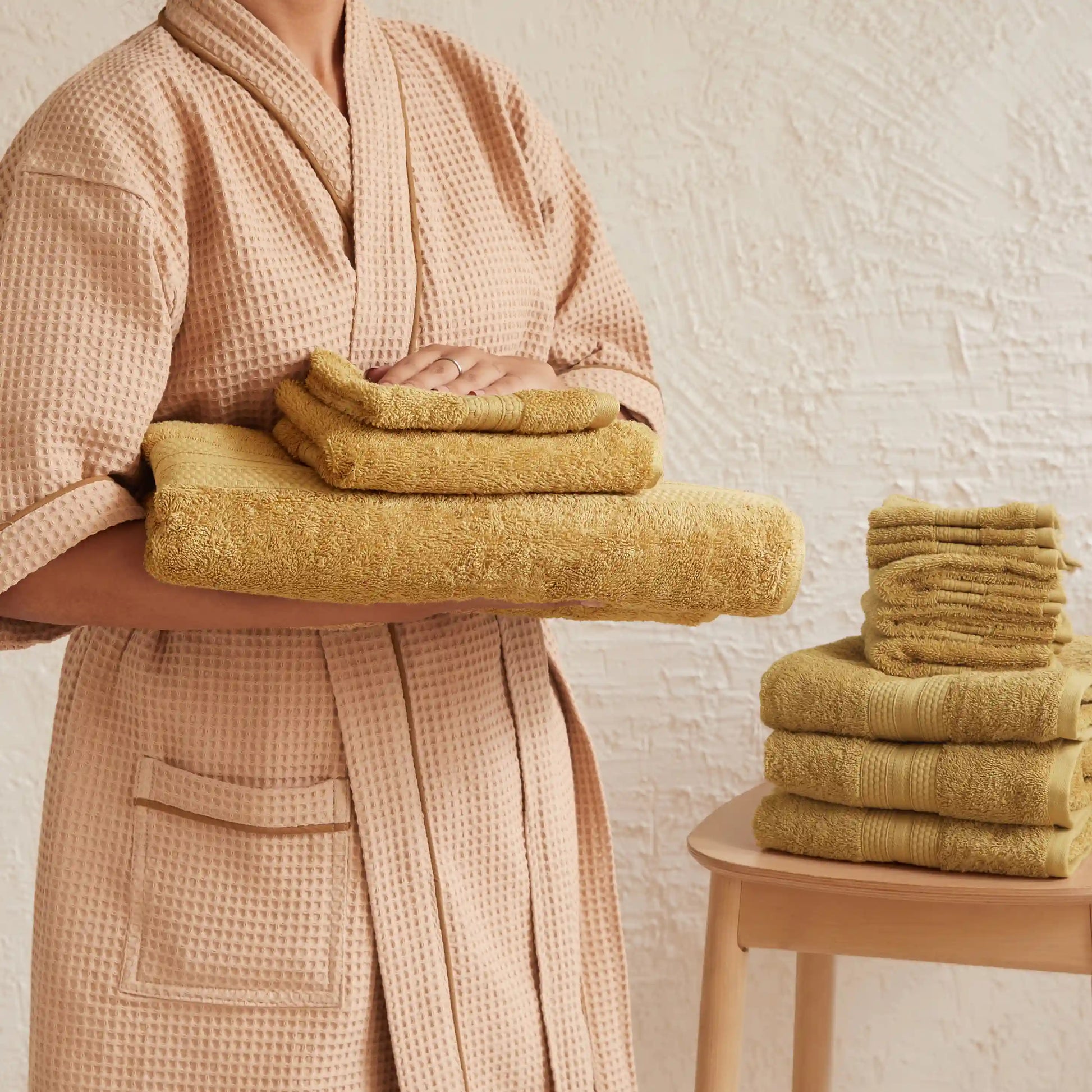 Paleto 100% Cotton Towel Set - Pack Of 12 Beige / 12 Piece Set
