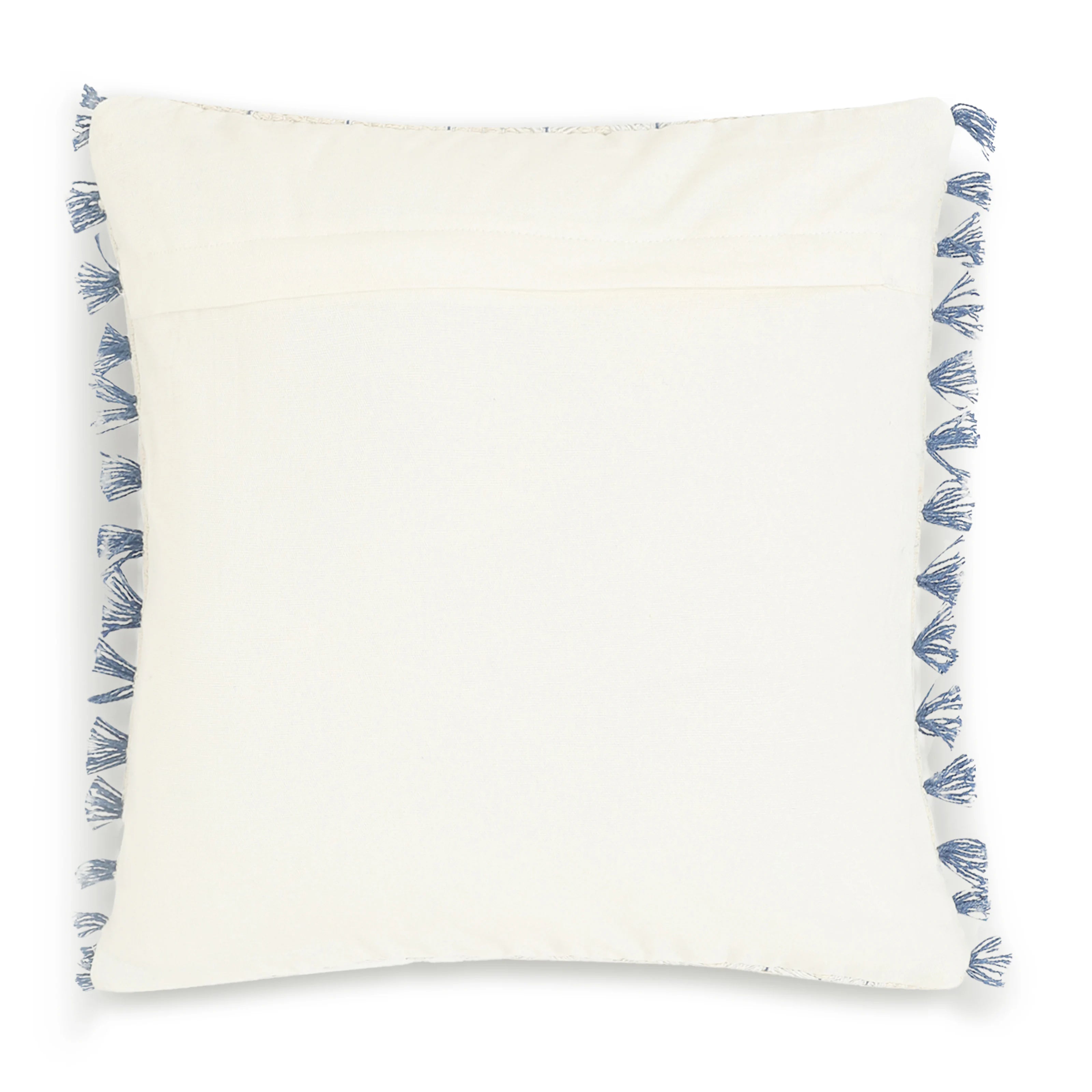 Espricia 100% Cotton Woven Cushion Cover | Soft Geometry Dusty Blue / Cushion Cover (41cm x 41cm)