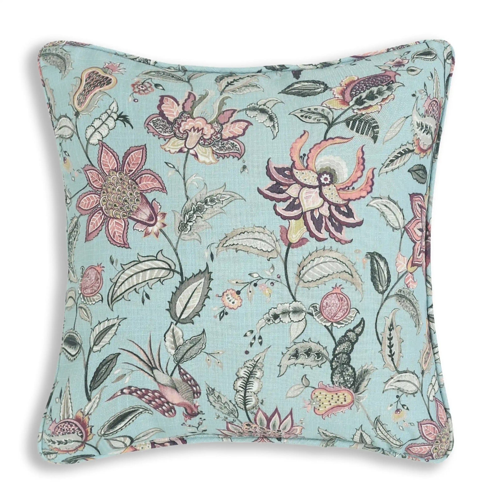 Espricia Printed Cushion Cover | Heritage Bloom Serene Frost / Cushion Cover (51cm x 51cm)