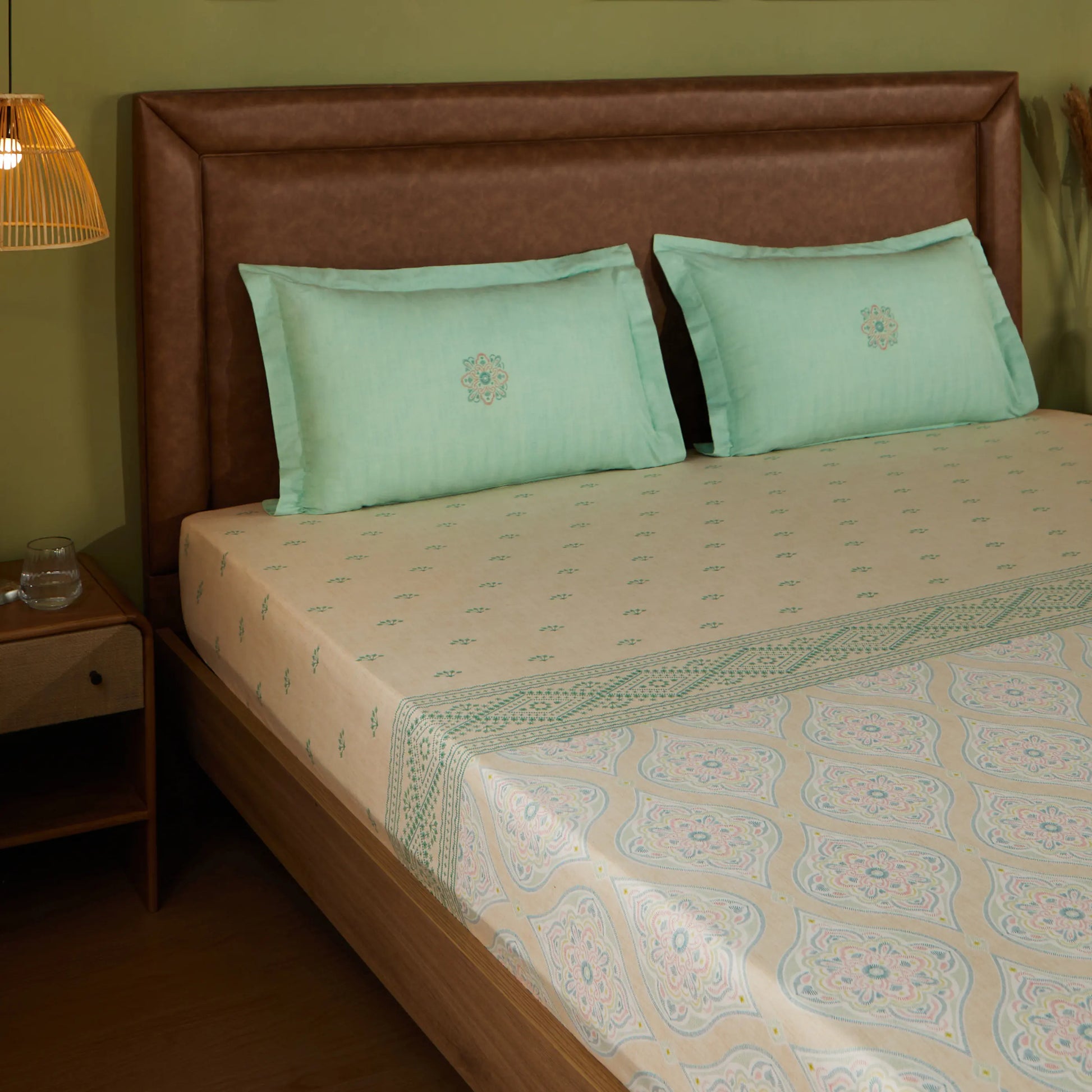 Chippa Lane 100% Cotton Bedsheet Set Sage / Double