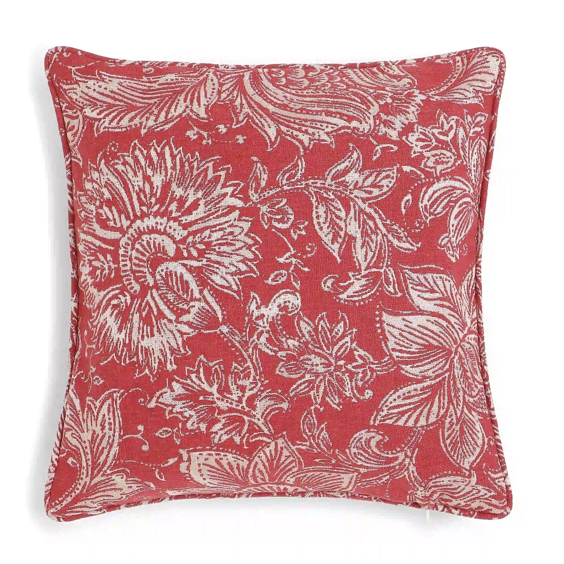 Vissencia Printed Cushion Cover | Blooming Chintz Merlot / Cushion Cover (51cm x 51cm)
