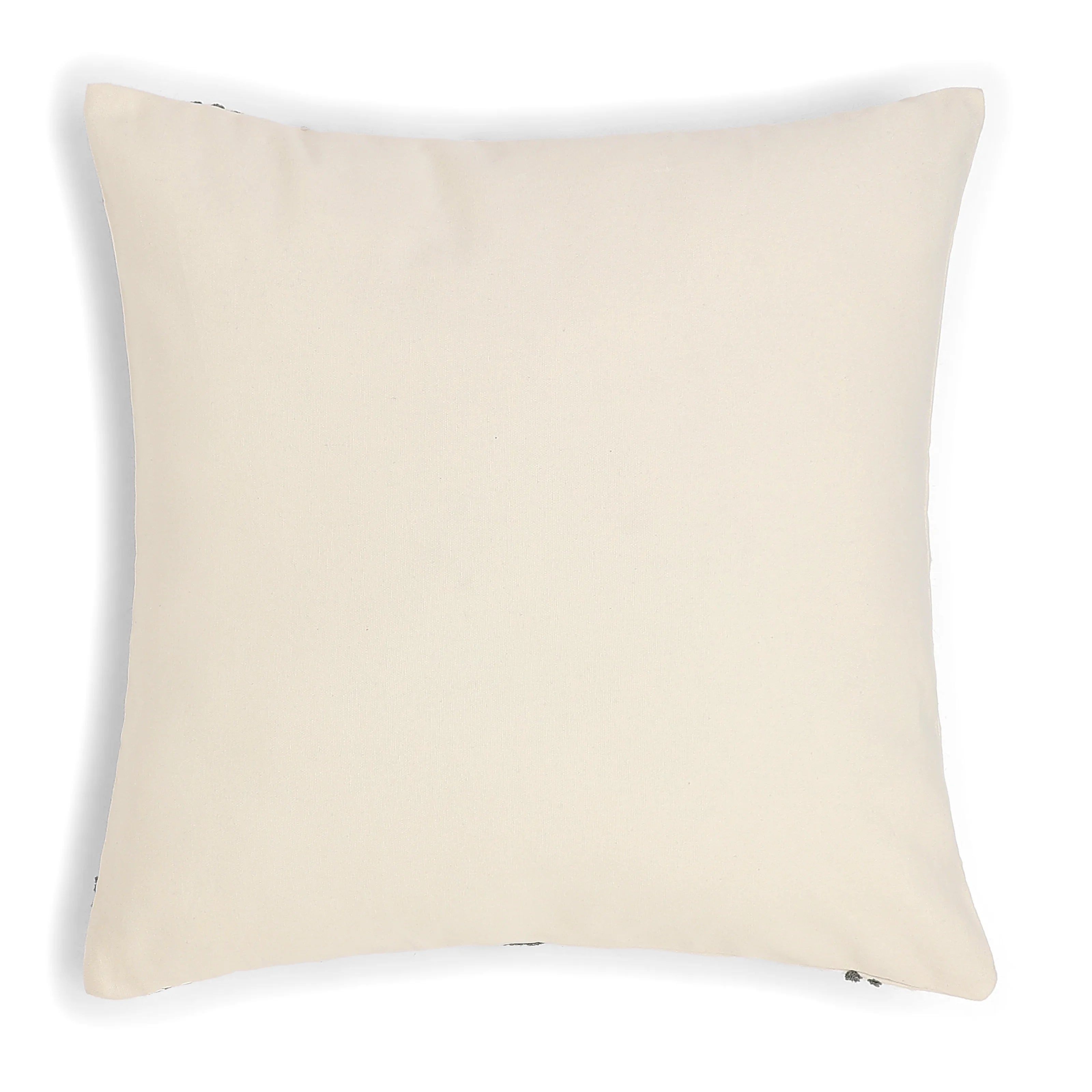 Espricia Embroidered Cushion Cover | Banjara Bloom Ash / Cushion Cover (41cm x 41cm)