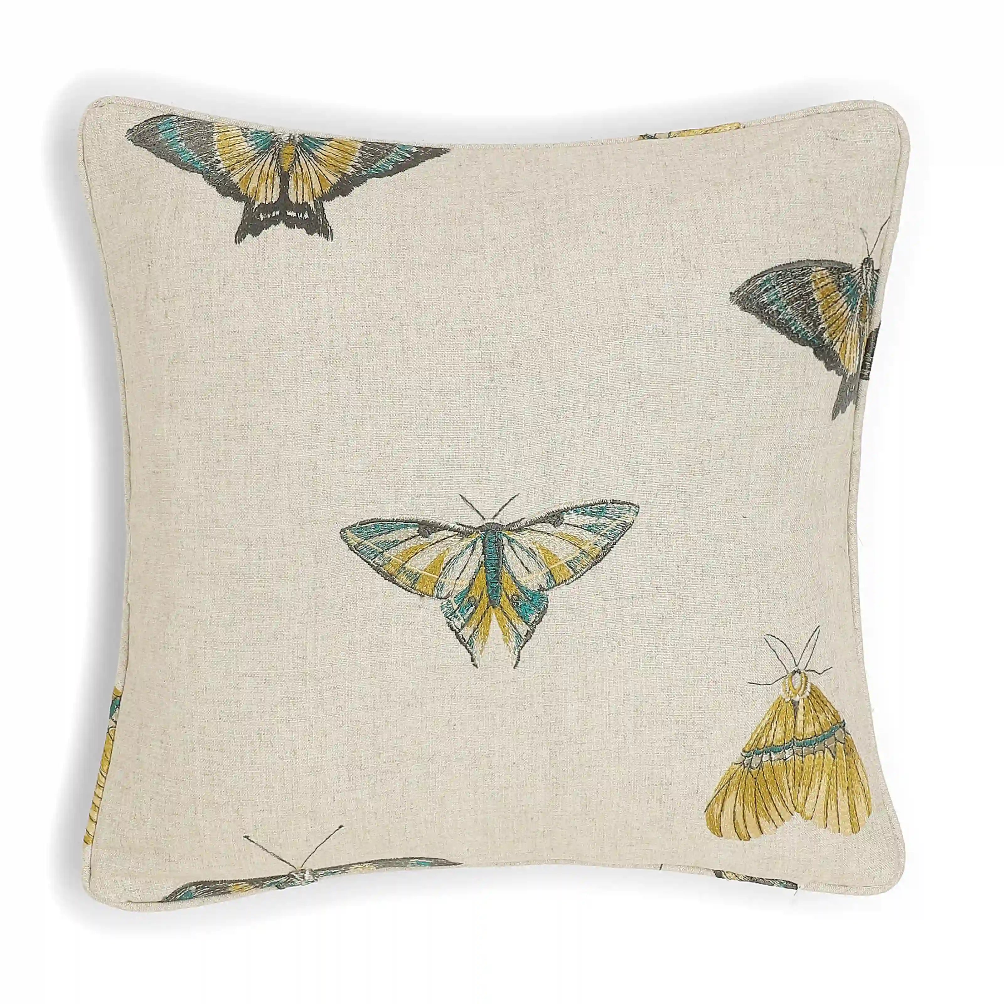 Estrella Embroiderd Cushion Cover | Dragonfly Mystic Teal / Cushion Cover (41cm x 41cm)