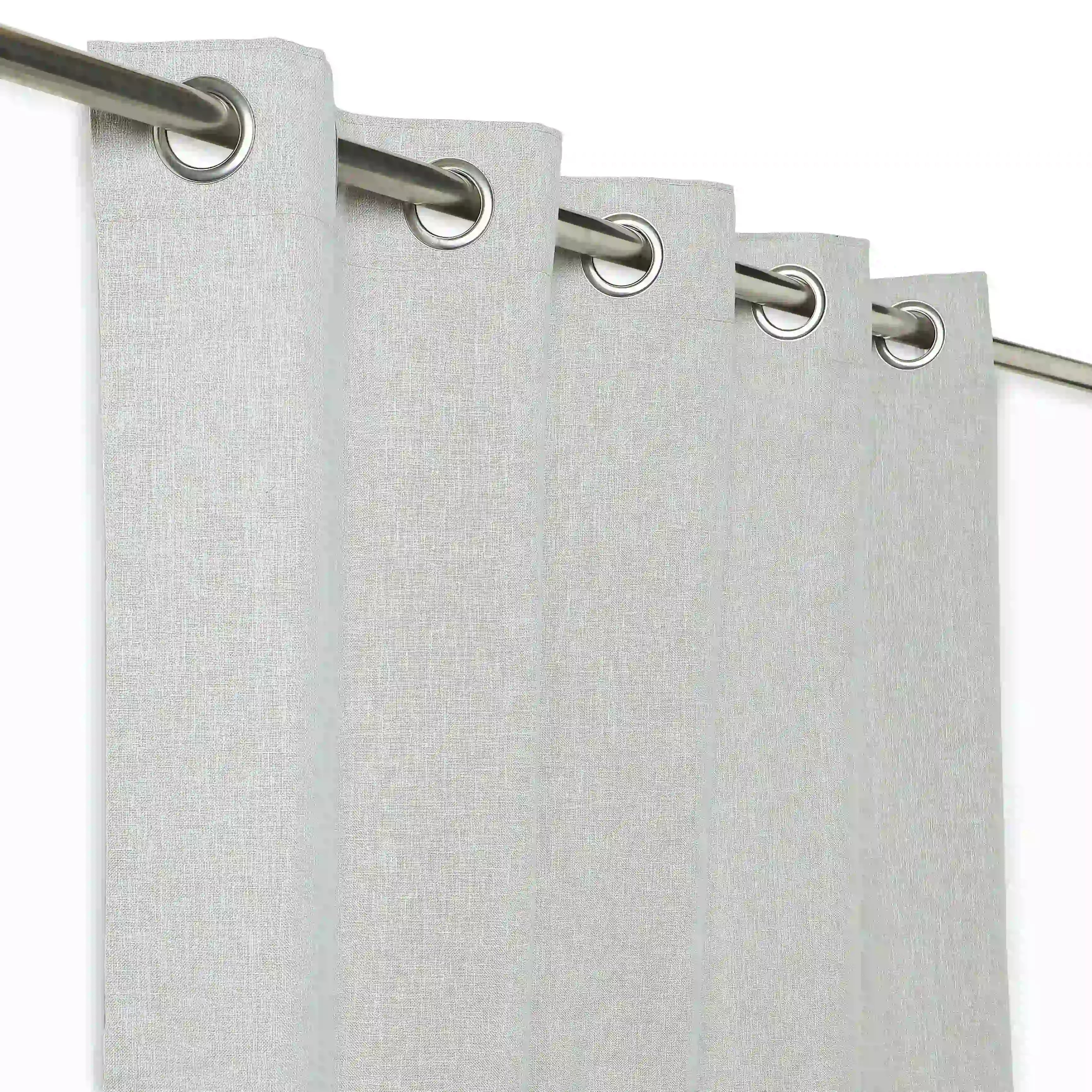 Paleto Set Of 2 Solid Readymade Curtains | Desert Tones Stone Relic / Window (5ft X 4.4ft)