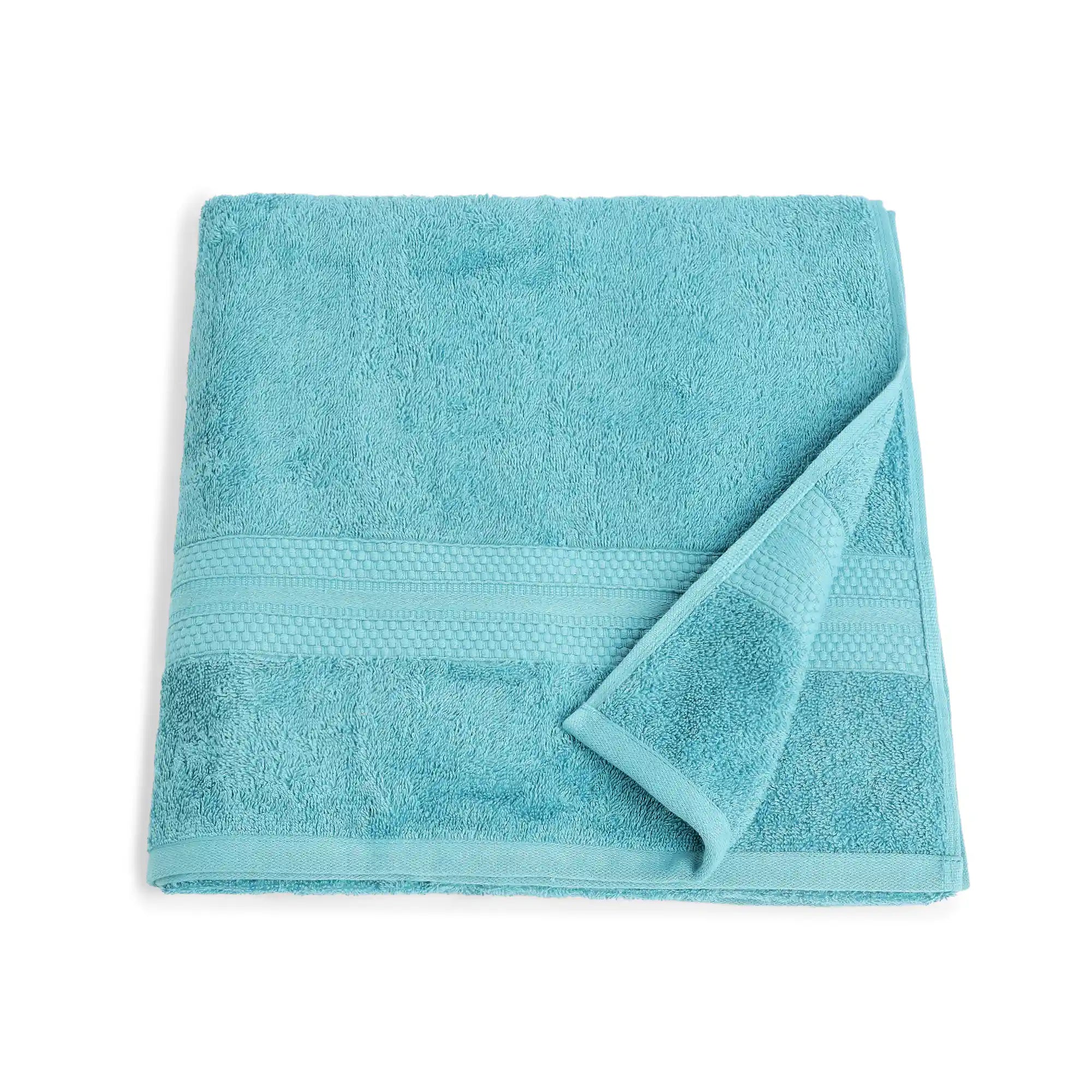Paleto 100% Cotton Bath Towel Teal / Bath Towel (75cm x 150cm)