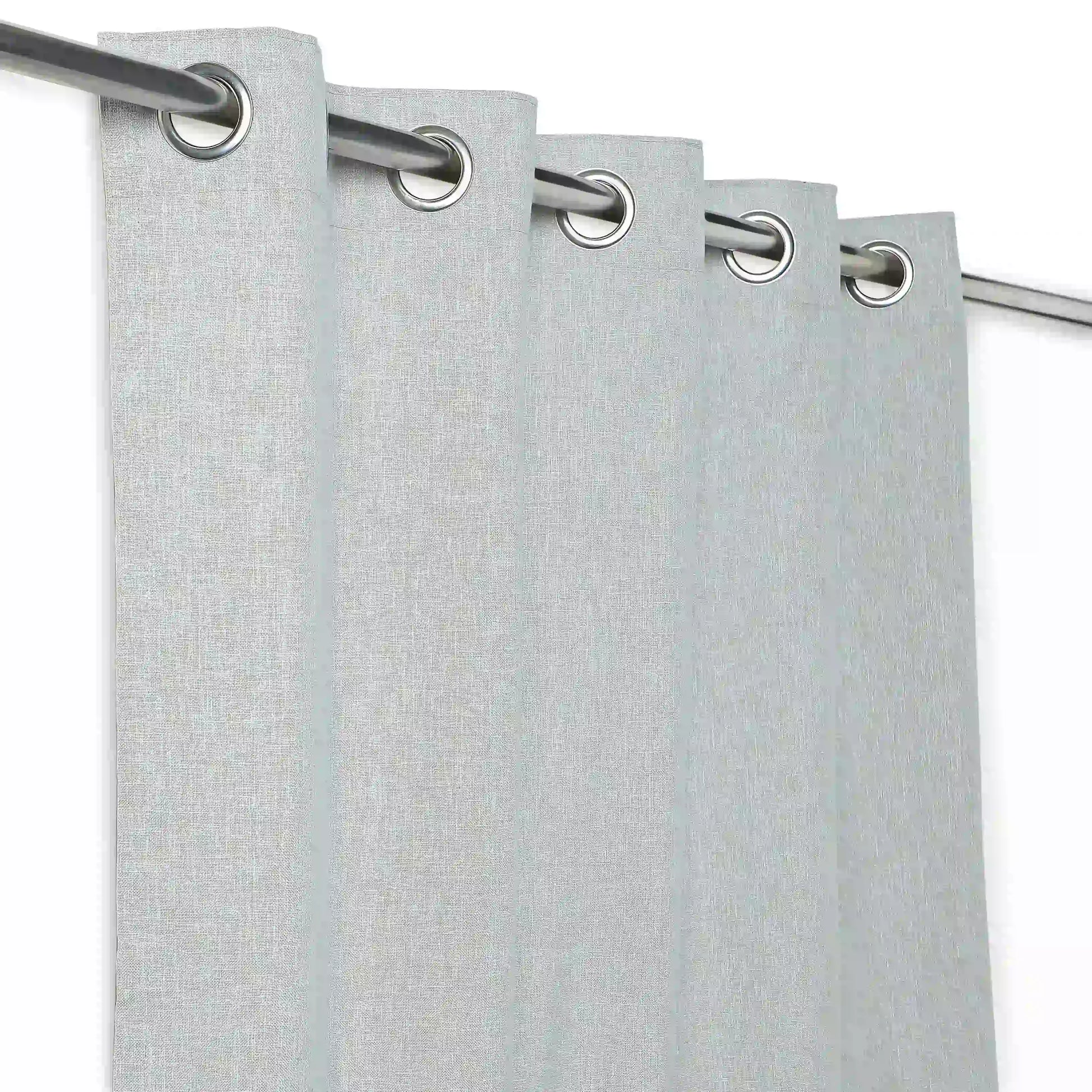 Paleto Set Of 2 Solid Readymade Curtains | Desert Tones Stone Relic / Door (7ft X 4.4ft)
