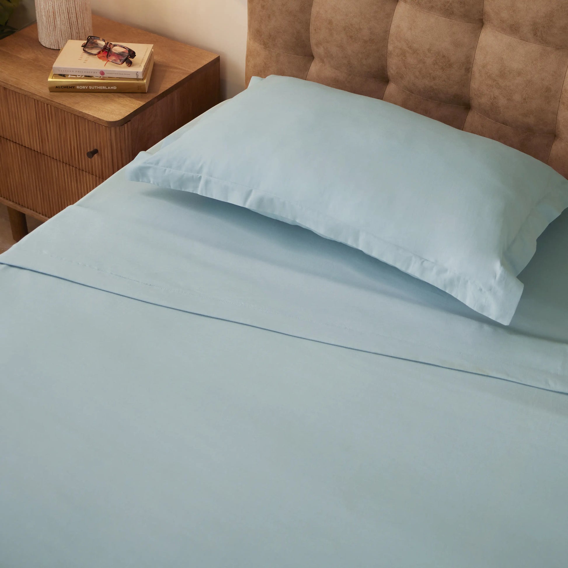 Paleto | Everyday Hues Cotton Solid Dyed Dohar with Super Soft Flannel Layering-Blue Sky Blue Sky / Single
