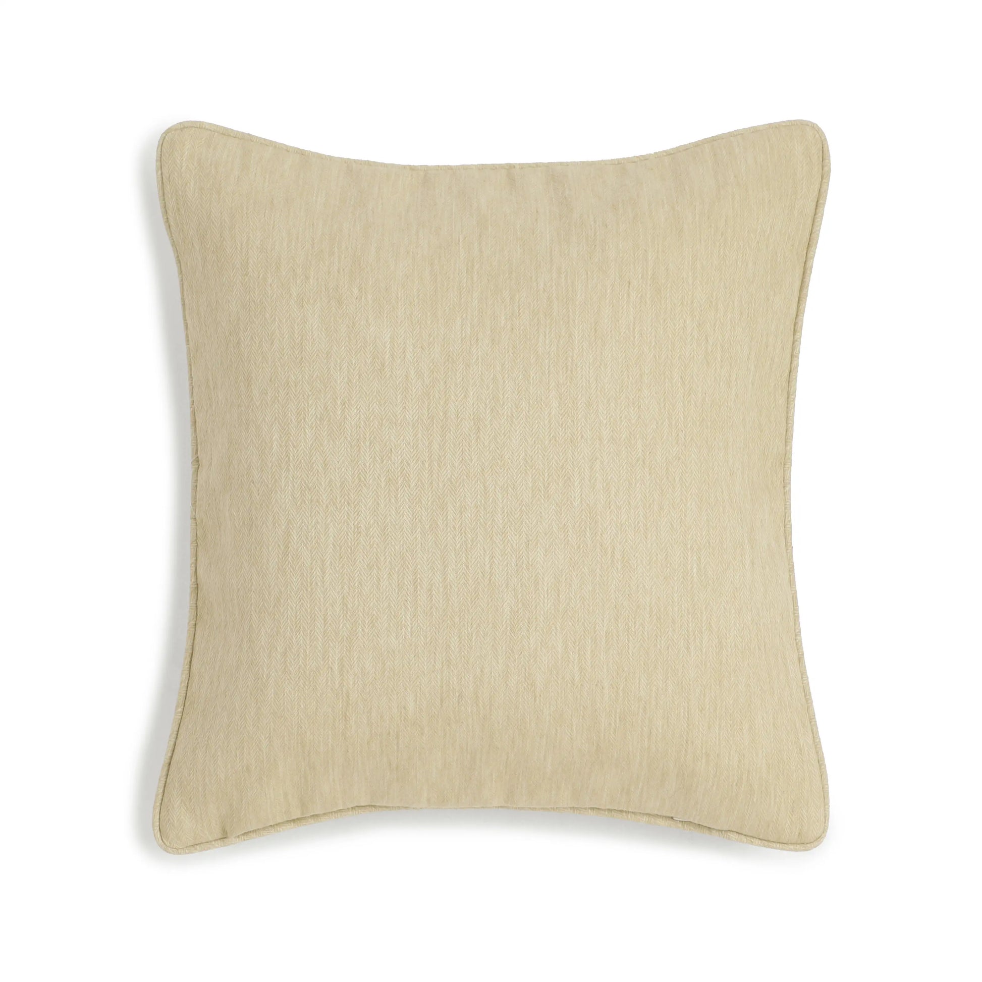 Vissencia Solid Cushion Cover | Textured Weaves Almond Whisper / Cushion Cover (51cm x 51cm)