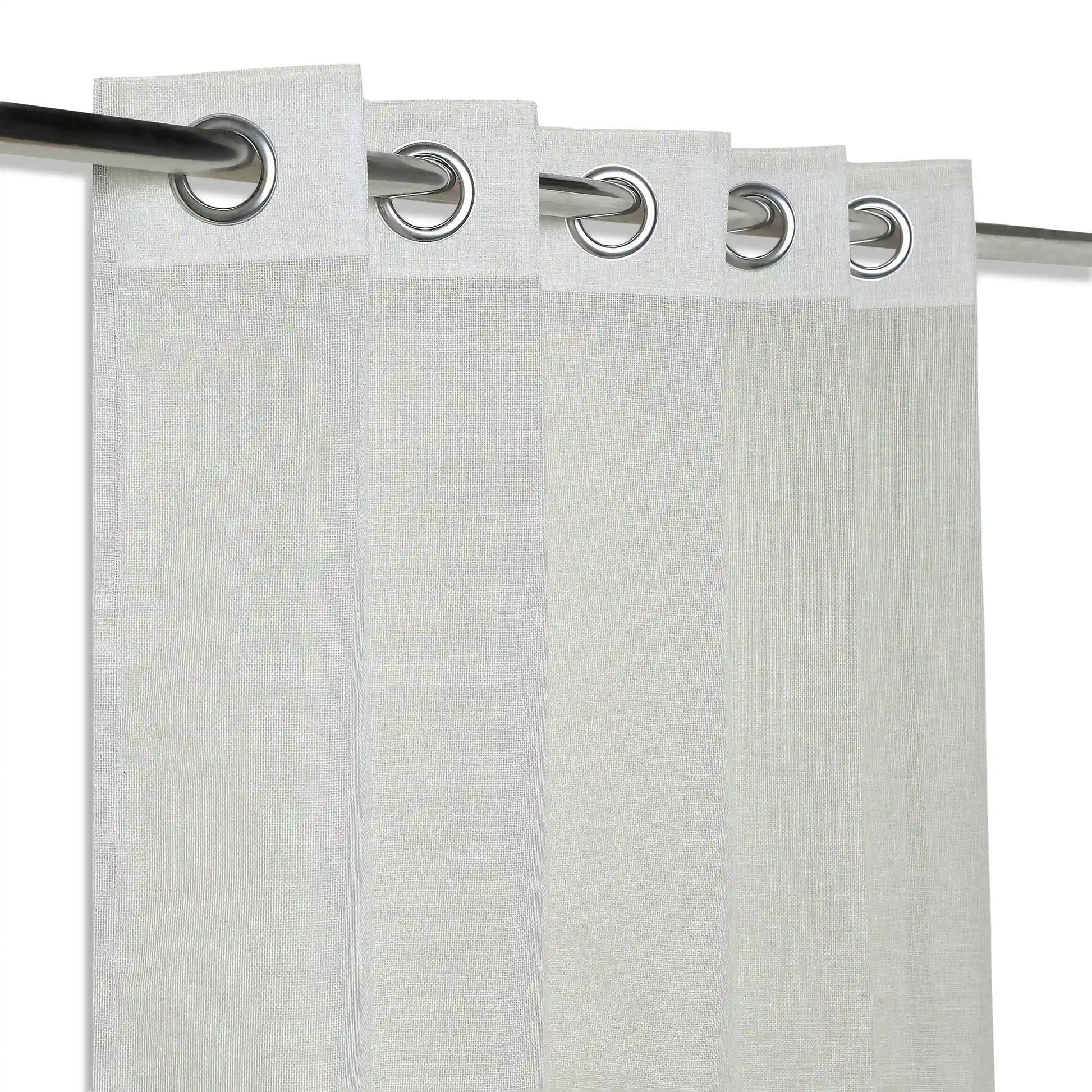 Velina Set Of 2 Sheer Readymade Curtains | 
Sand & Shadow Parchment / Window (5ft X 4.4ft)