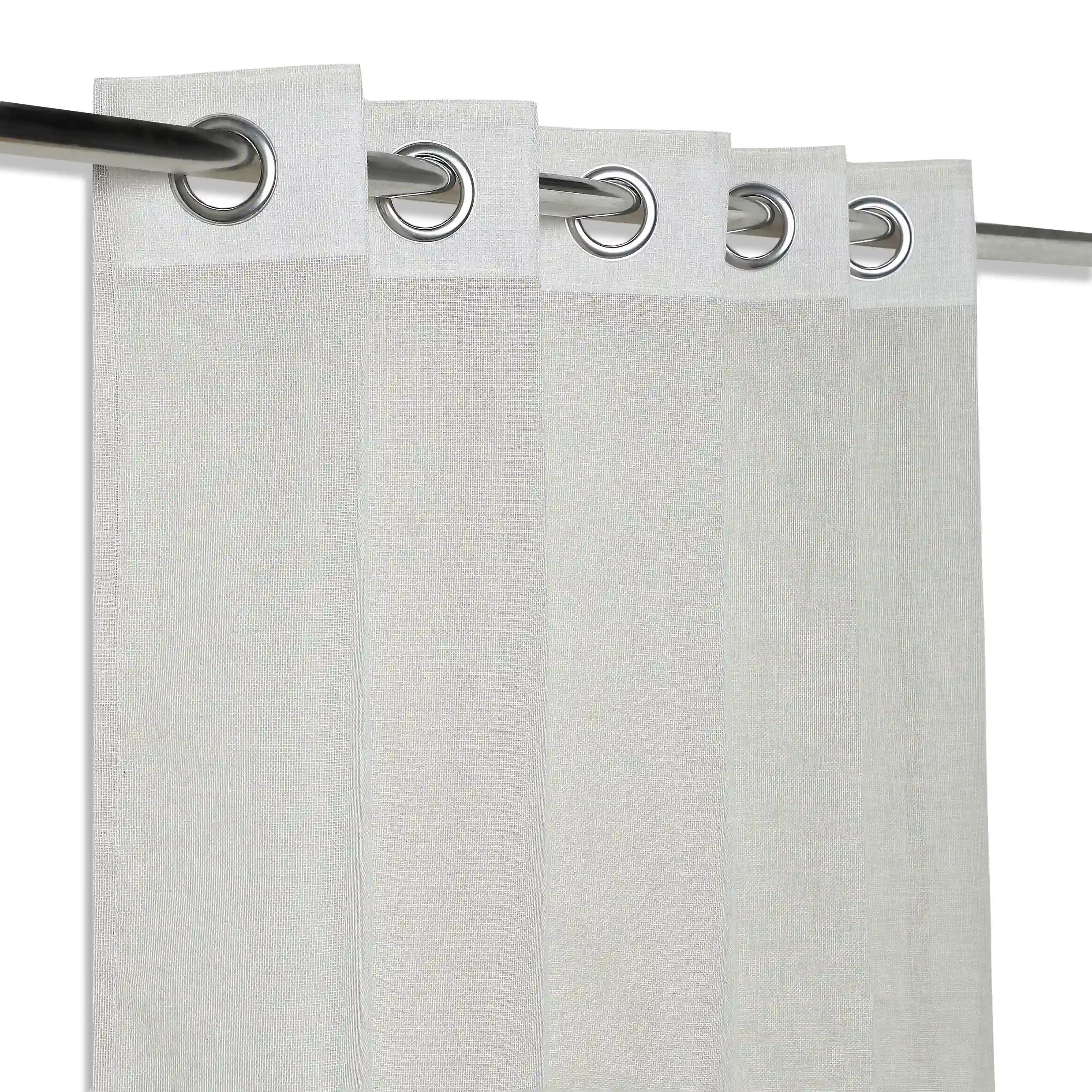 Velina Set Of 2 Sheer Readymade Curtains | 
Sand & Shadow Parchment / Window (5ft X 4.4ft)