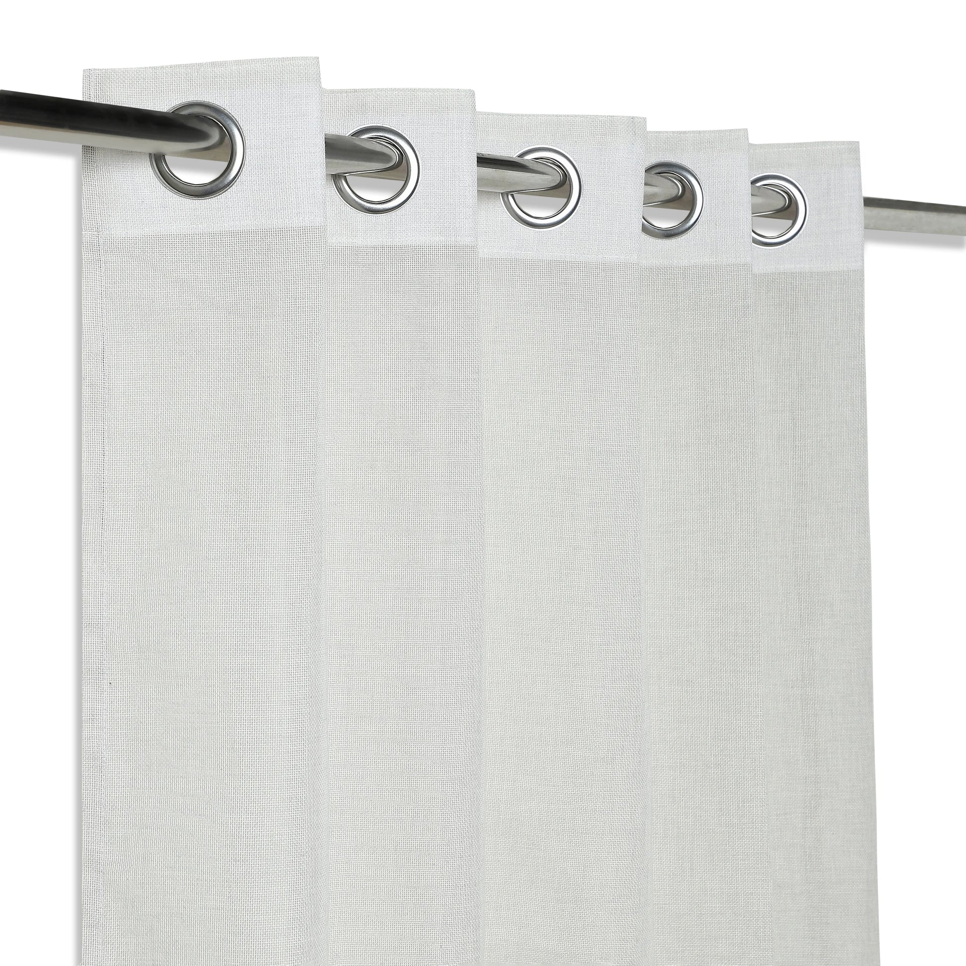 Velina Set Of 2 Sheer Readymade Curtains | 
Sand & Shadow Parchment / Door (7ft X 4.4ft)