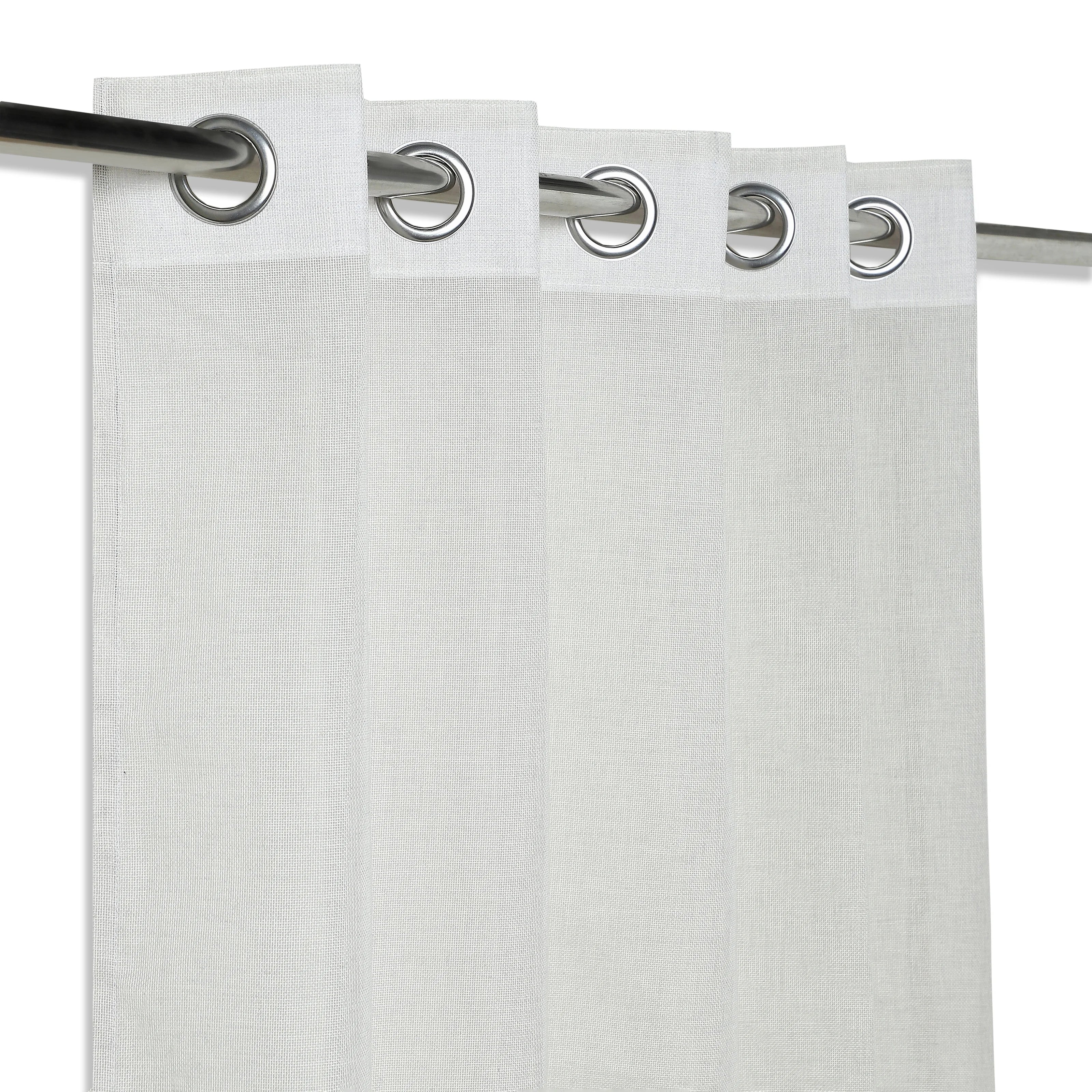 Velina Set Of 2 Sheer Readymade Curtains | 
Sand & Shadow Parchment / Door (7ft X 4.4ft)