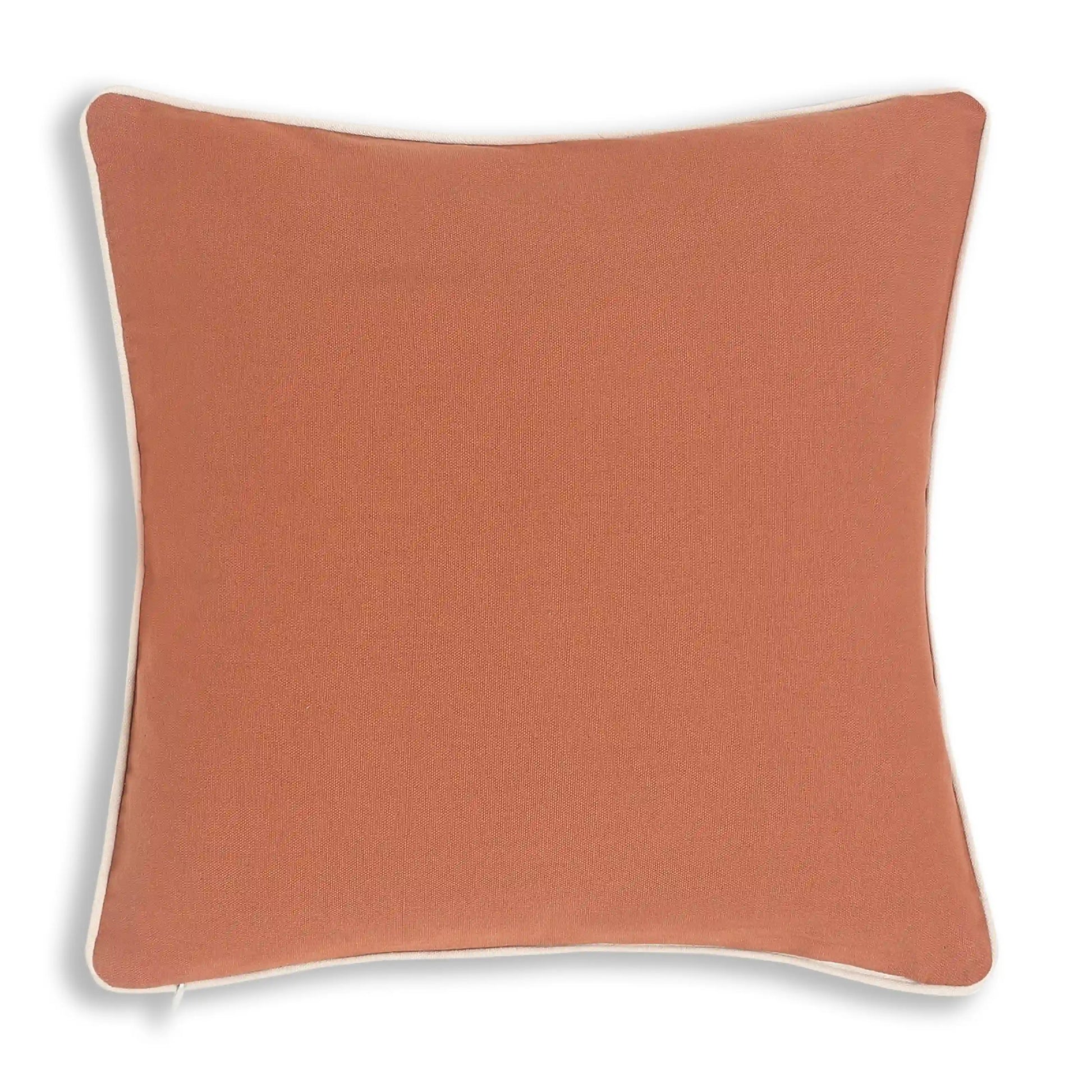 Espricia Embroidered Cushion Cover | Tile & Thread Burnt Orange / Cushion Cover (51cm x 51cm)