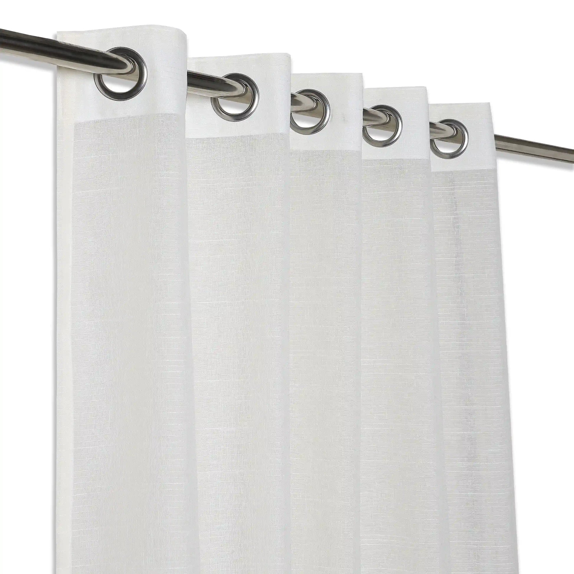Velina Set Of 2 Sheer Readymade Curtains | 
Tinted Hues Snow / Window (5ft X 4.4ft)