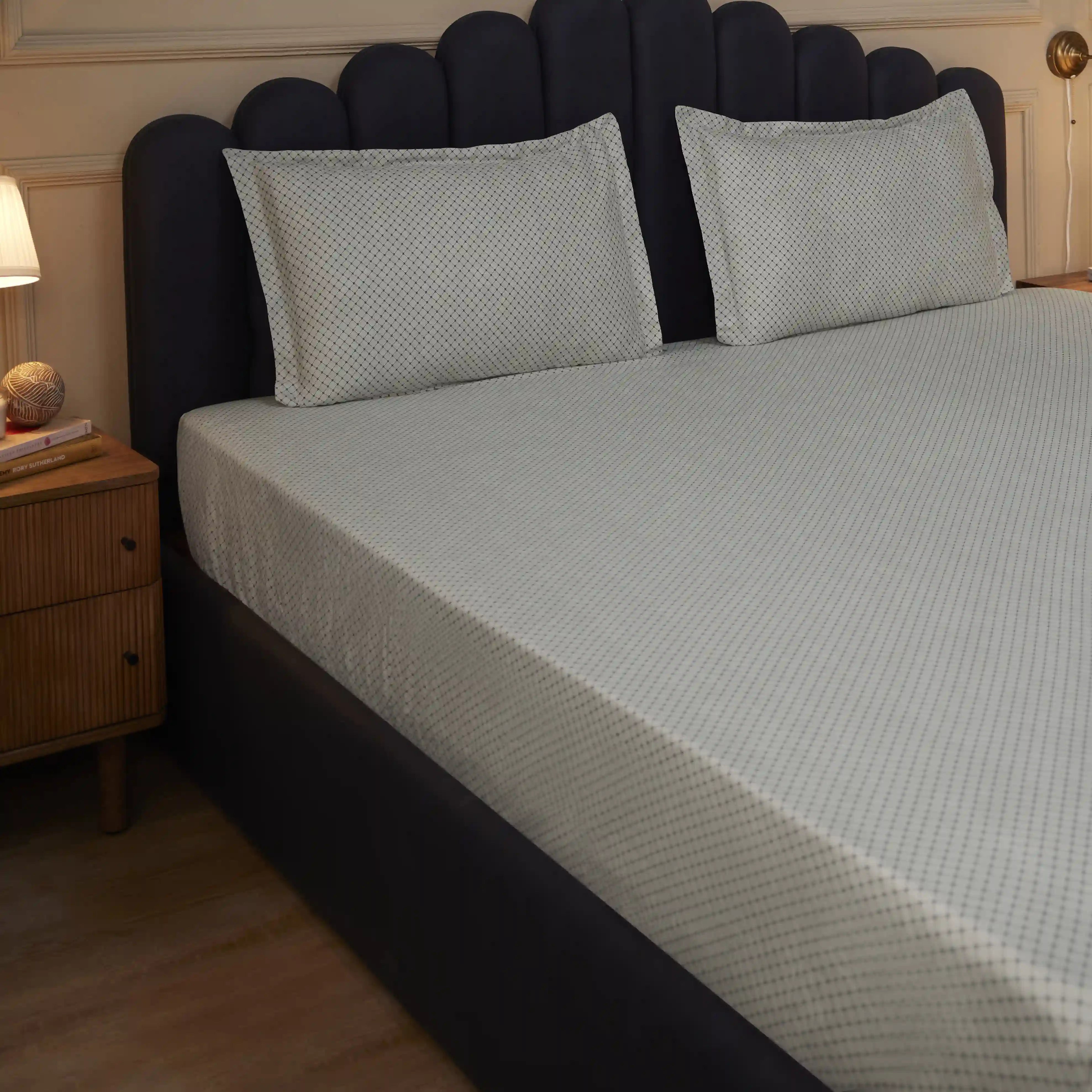 Yutori 100% Cotton Super King Bedsheet Set Oatmeal-Yutori / Super King