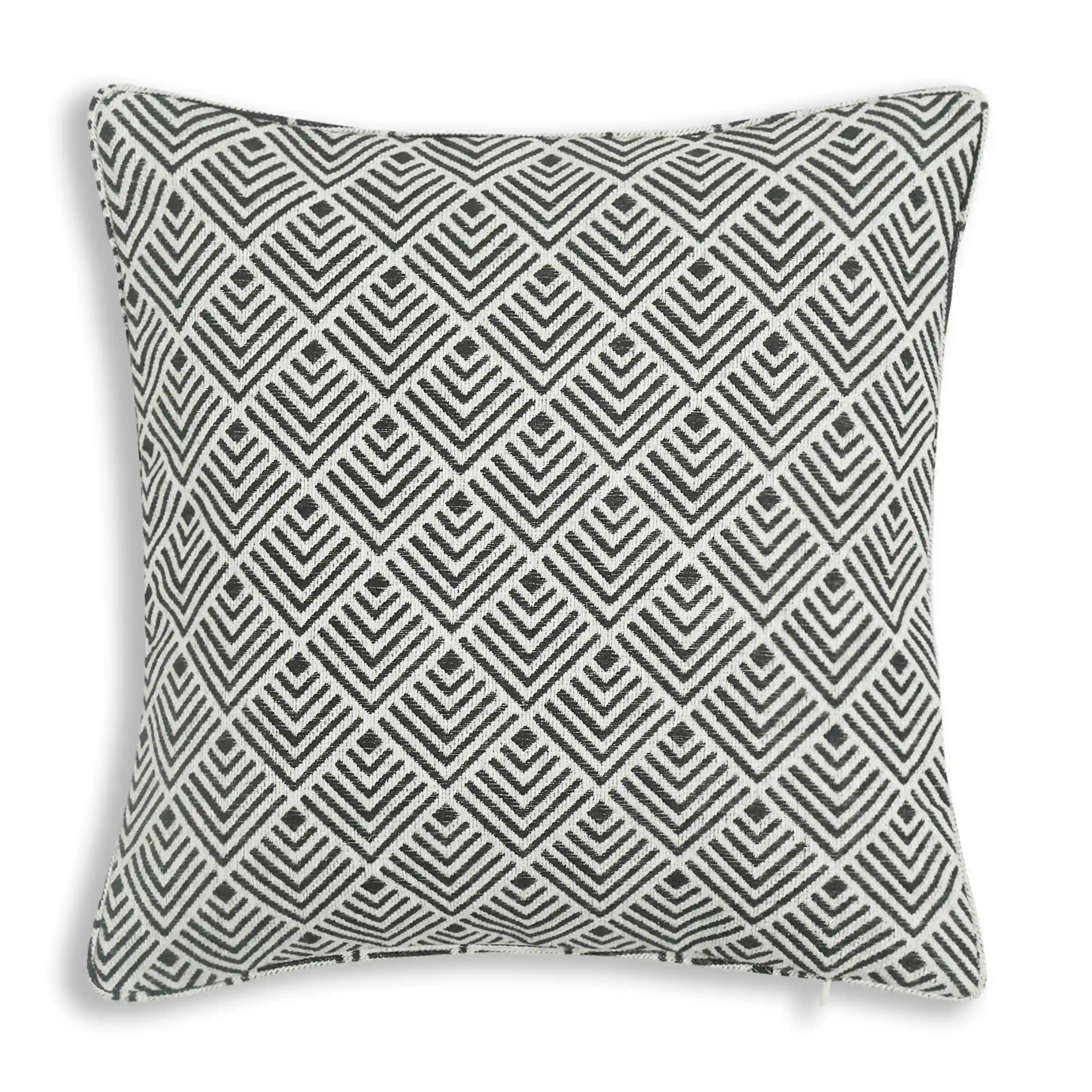 Espricia Woven Cushion Cover | Monochrome Threads Black / Cushion Cover (41cm x 41cm)