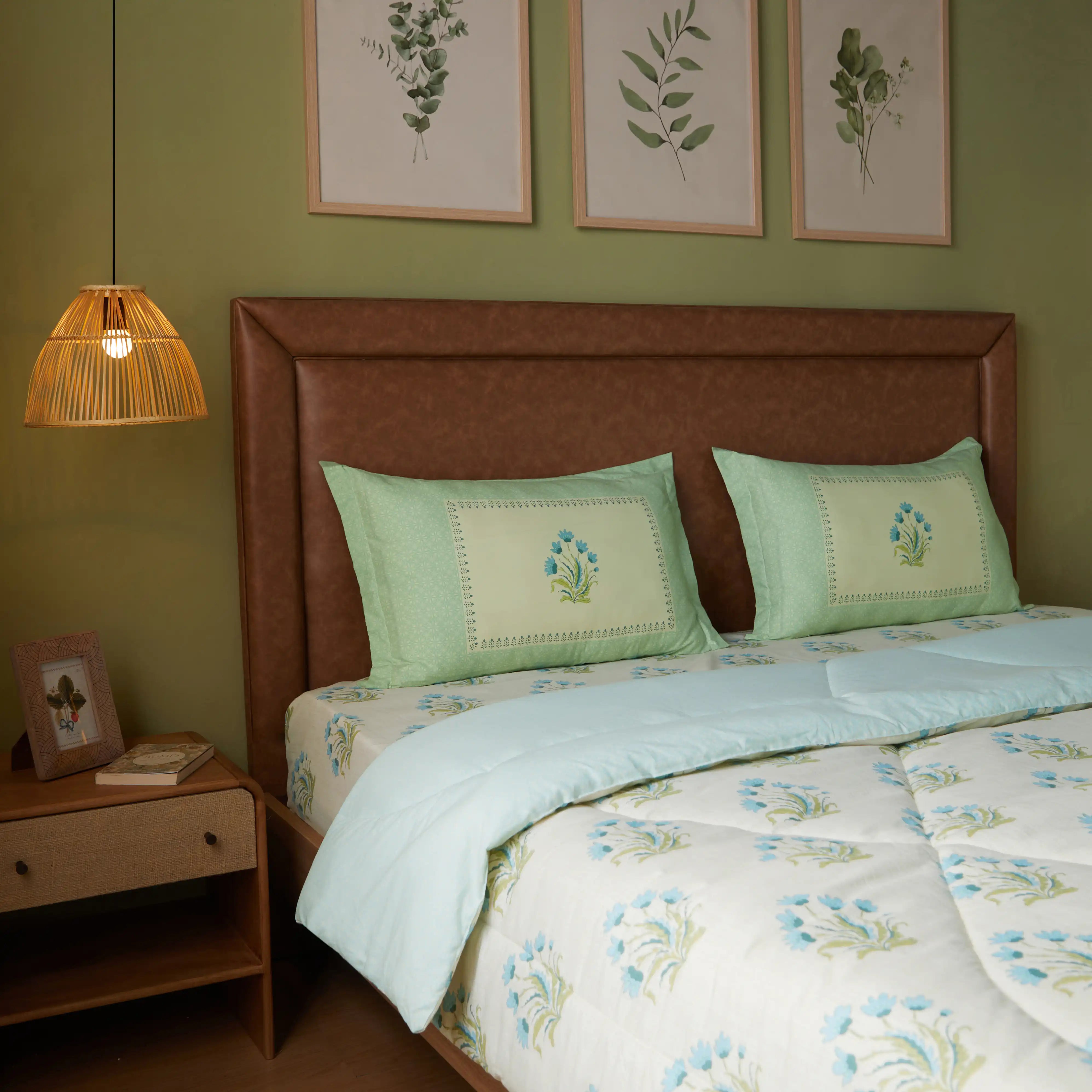 Chippa Lane 100% 240GSM Cotton Comforter Indian Sage / Double