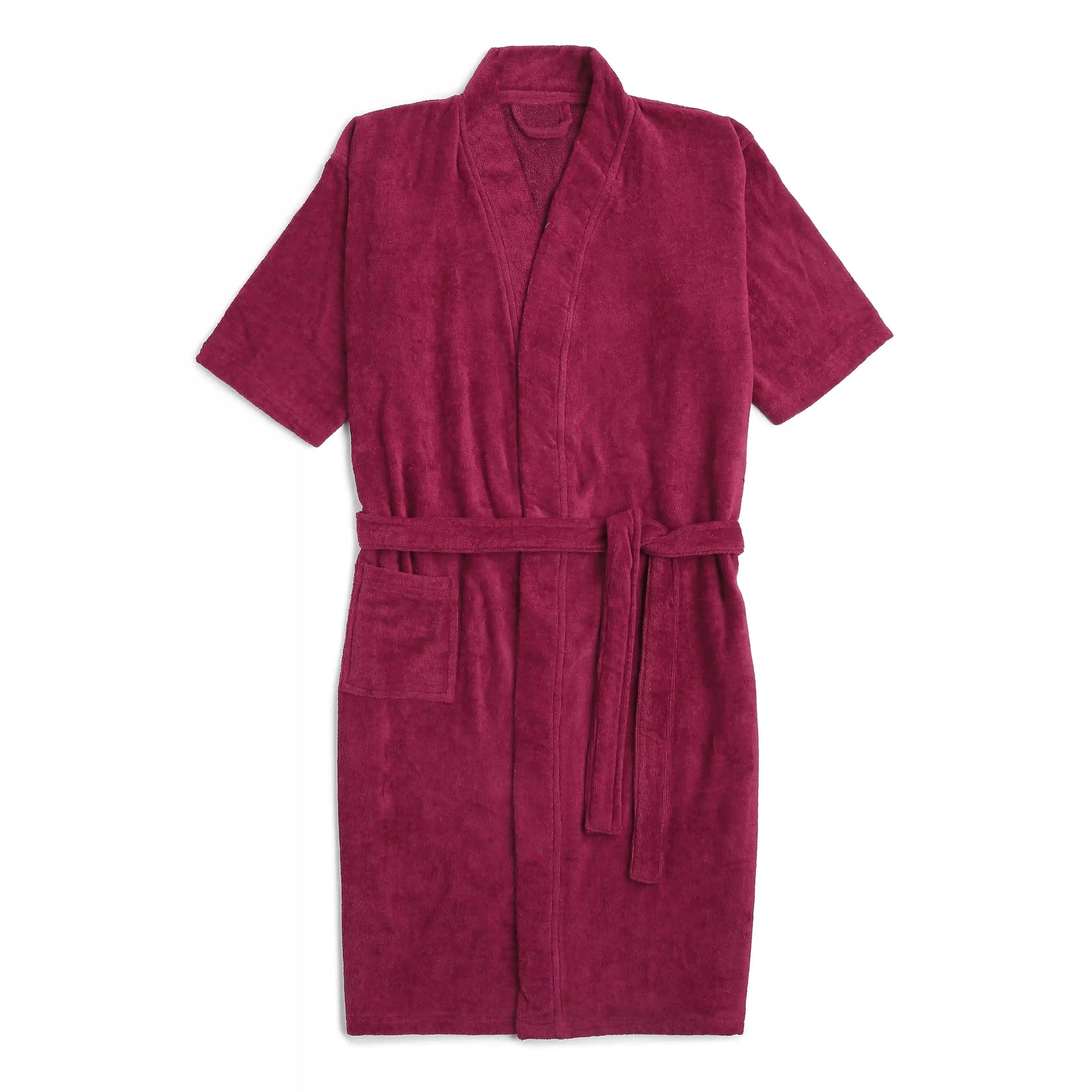 Paleto | Everyday Essentials Cozy Fit Absorbent Cotton Bathrobe Maroon / Medium