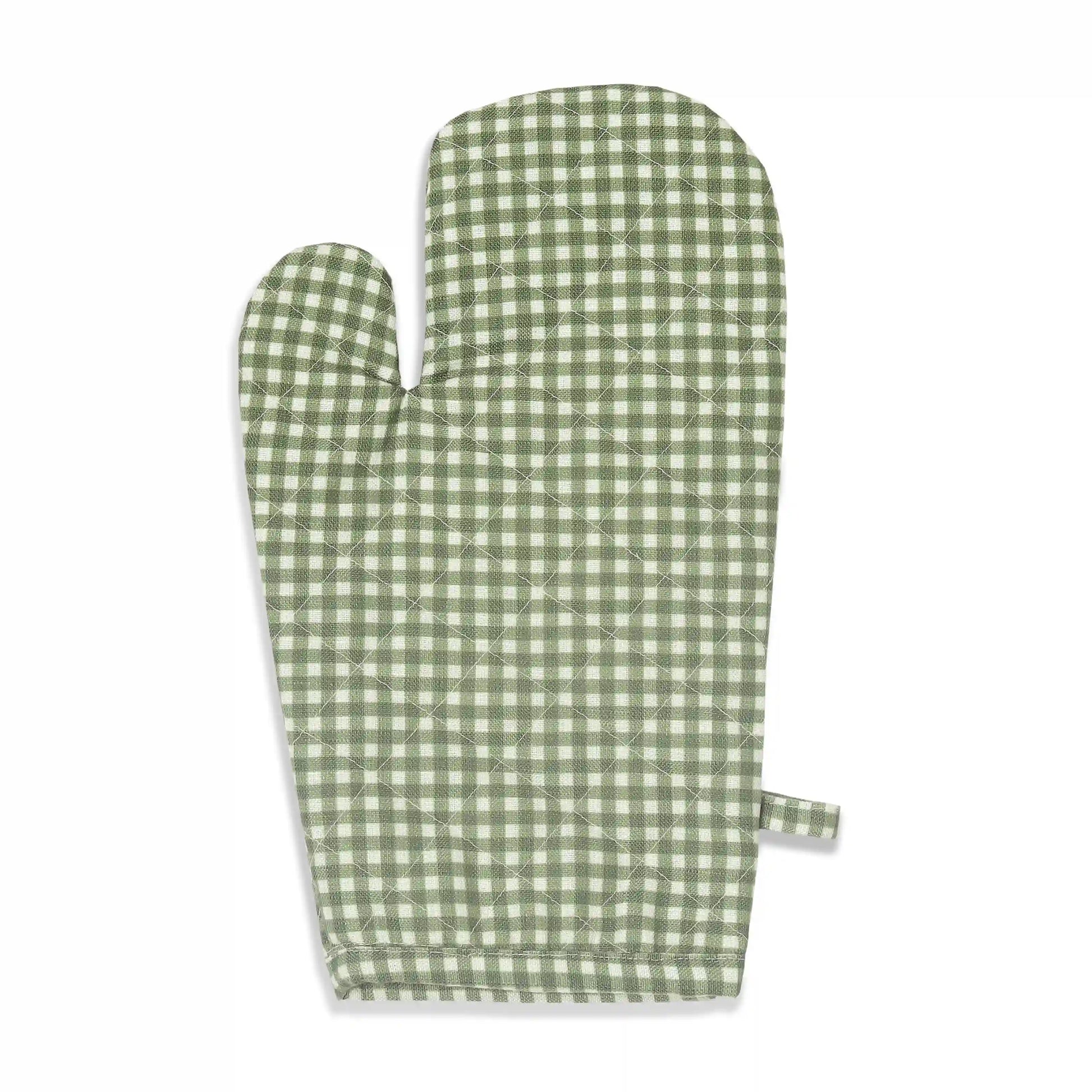 Nonna's Home 100% Polyester Oven Mitts Small Rosemary Gingham / Oven Mitt (20cm x 20cm)