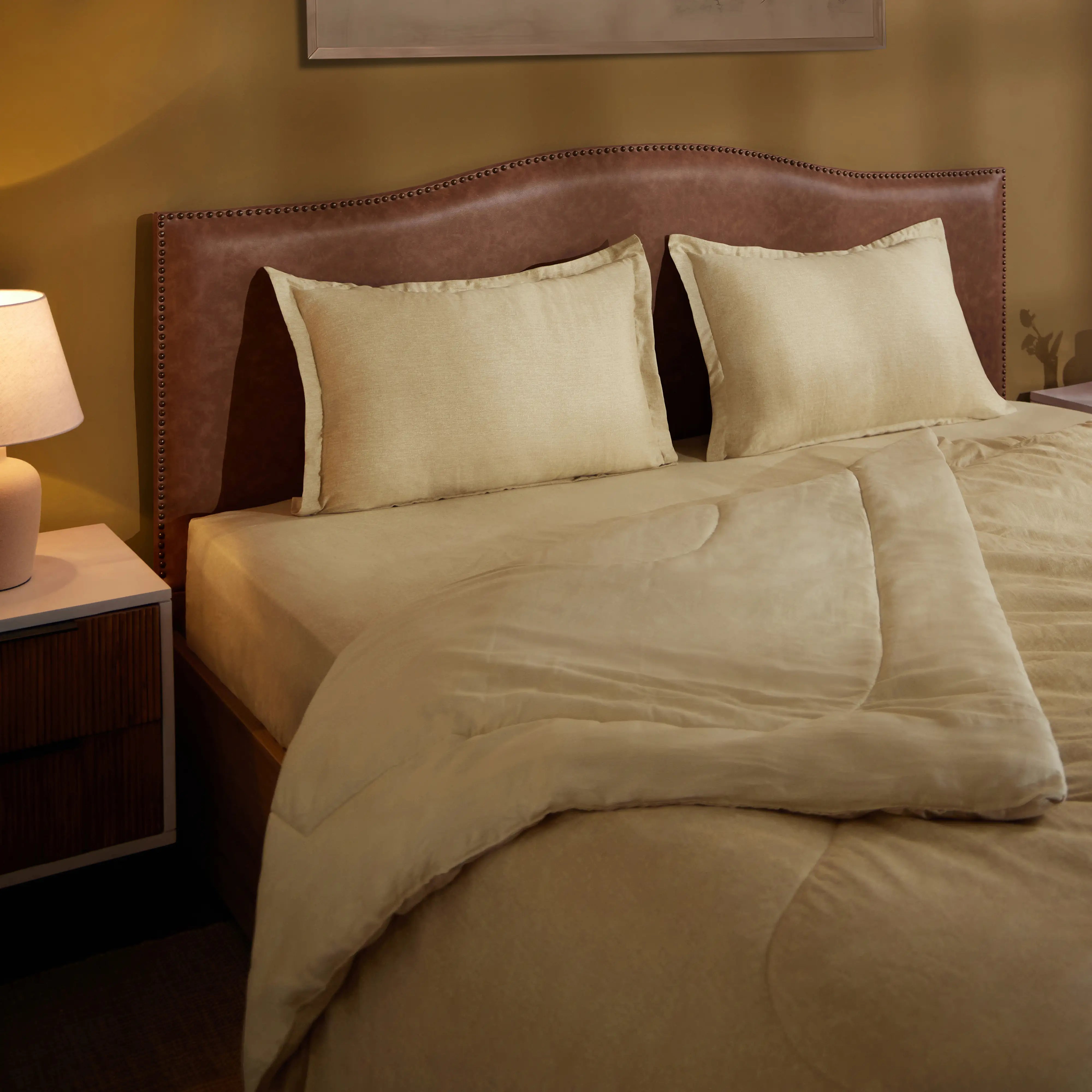 Yutori 100% Cotton Double Comforter Beige / Double