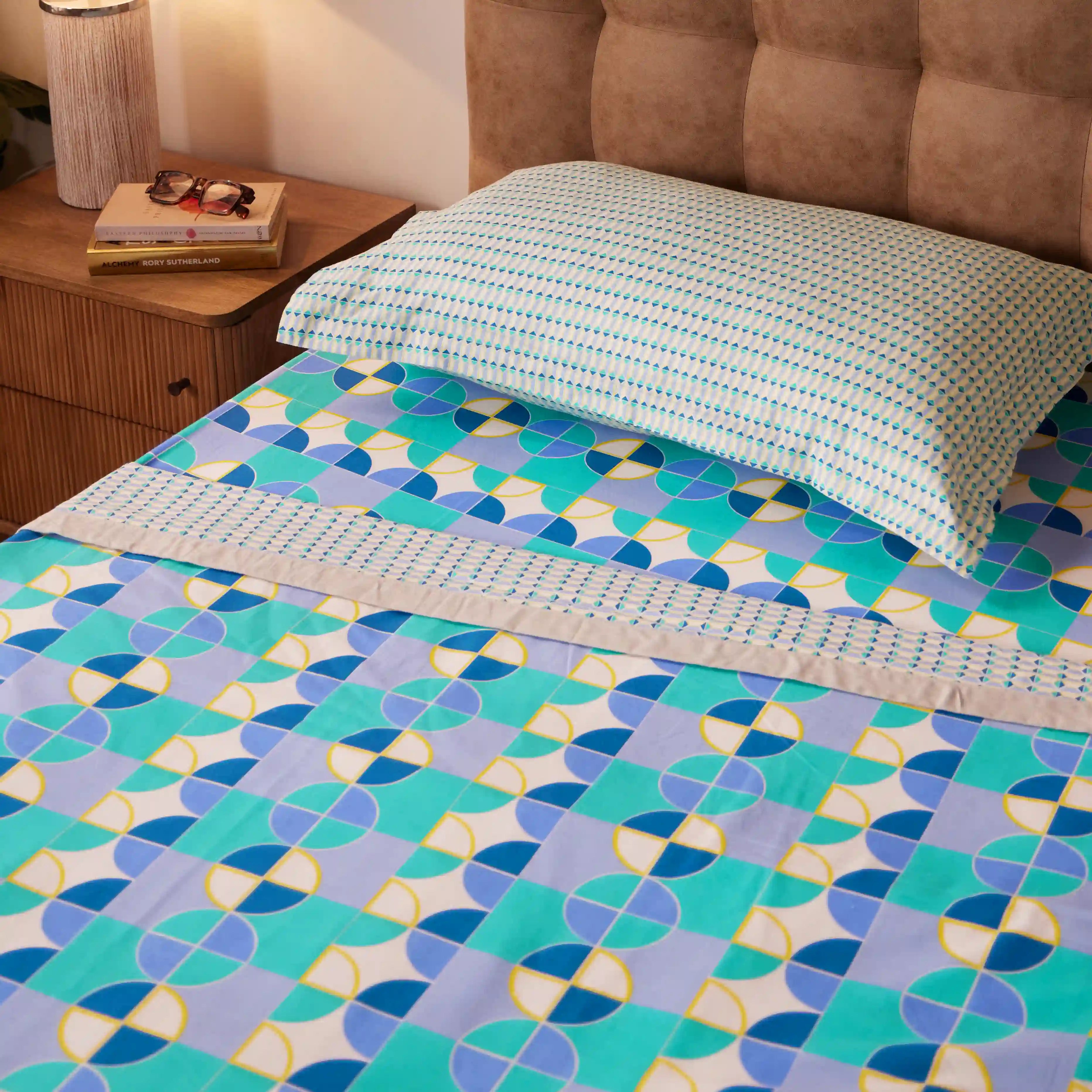 Mishella Printed Orbit Teal Dohar Orbit Teal / Single