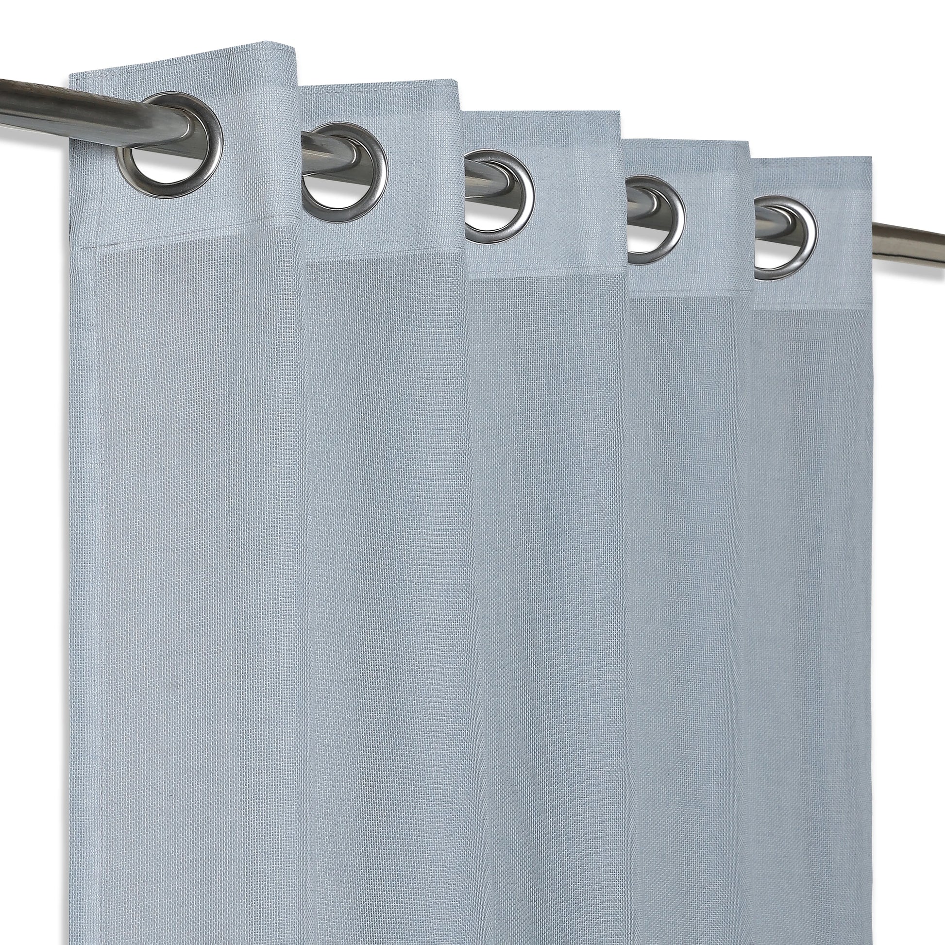 Velina Set Of 2 Sheer Readymade Curtains | 
Sand & Shadow Sky / Door (7ft X 4.4ft)