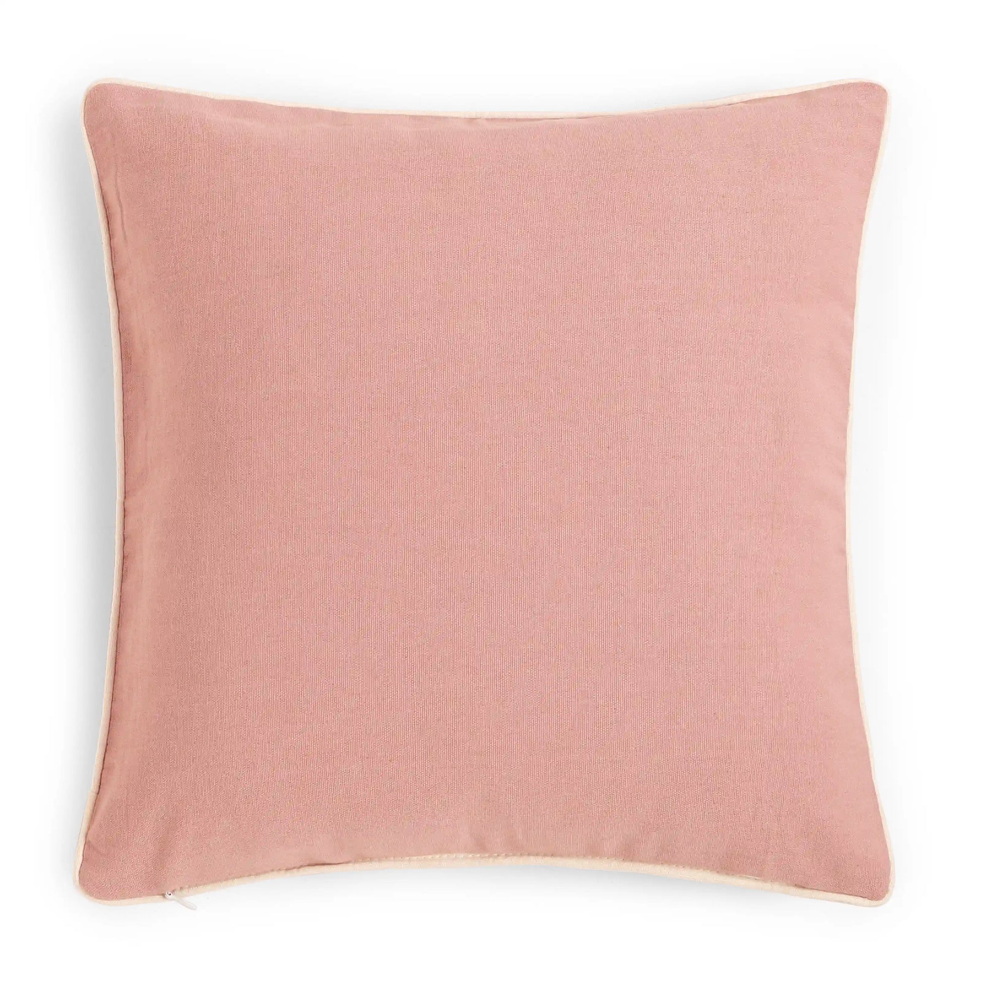 Espricia Embroidered Cushion Cover | Floral Mirage Sunset Peach / Cushion Cover (51cm x 51cm)