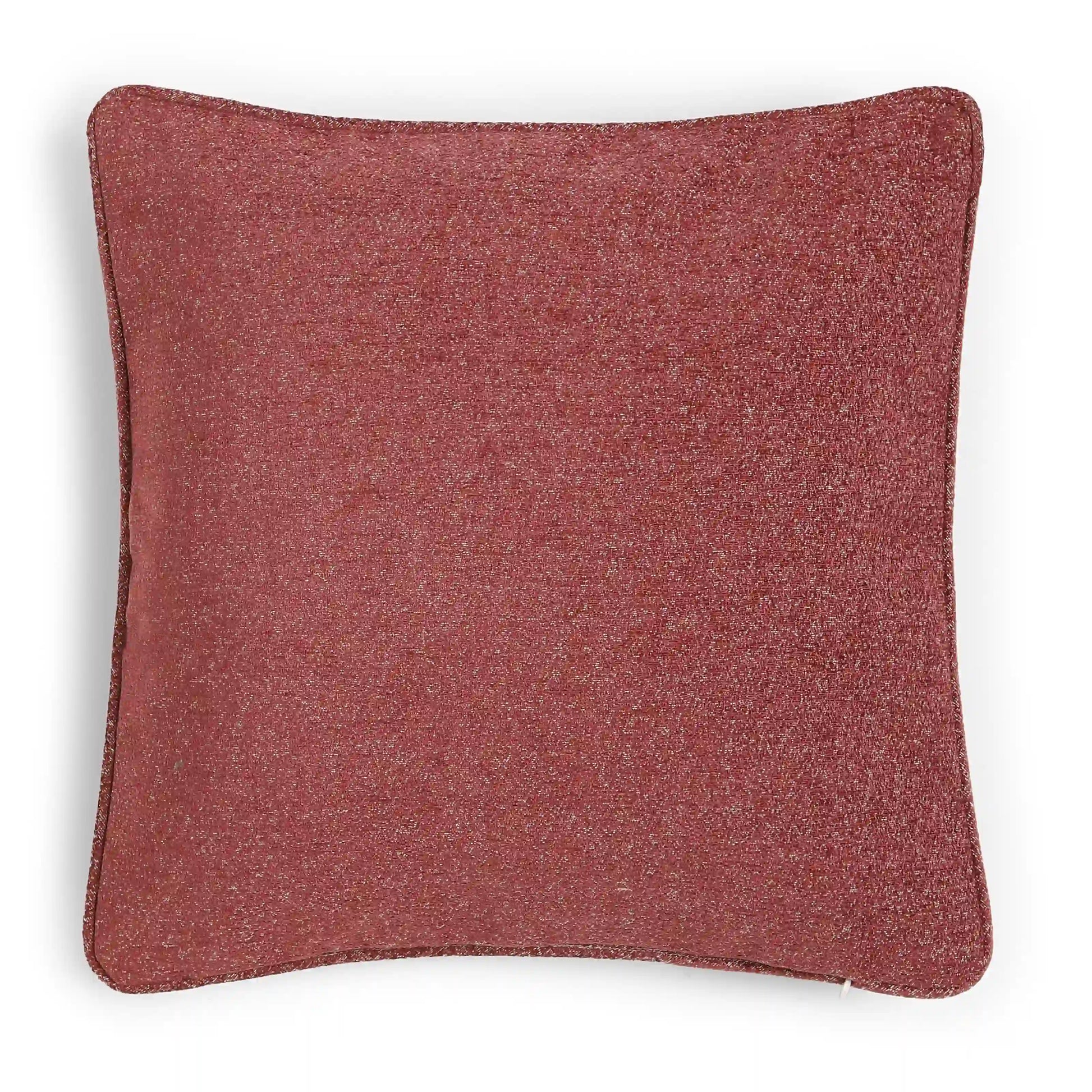 Vissencia Solid Cushion Cover | Textured Crush Plum Wine / Cushion Cover (51cm x 51cm)