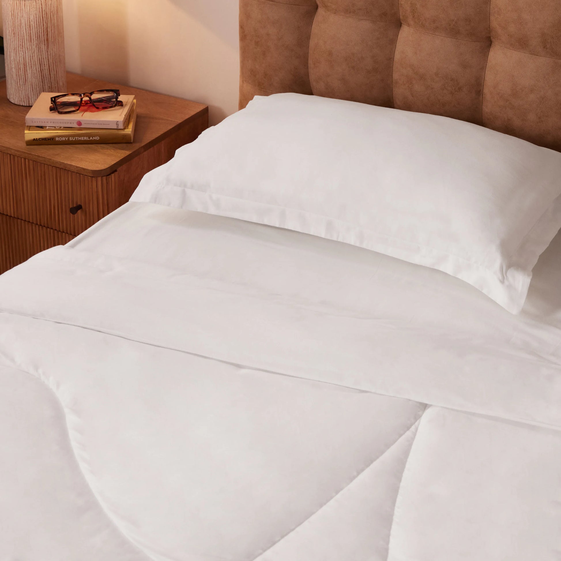 Paleto | Everyday Hues Cotton Solid Dyed 120GSM Comforter-White White / Single