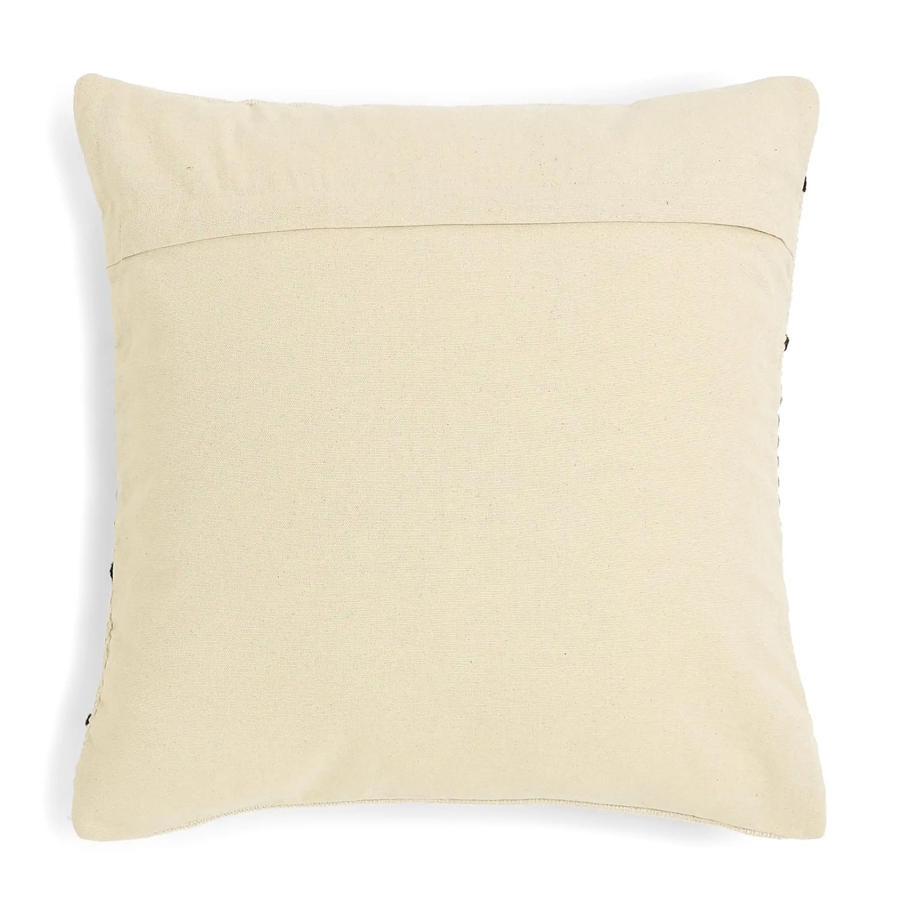 Vissencia 100% Cotton Woven Cushion Cover | Boho Bliss Ebony / Cushion Cover (51cm x 51cm)