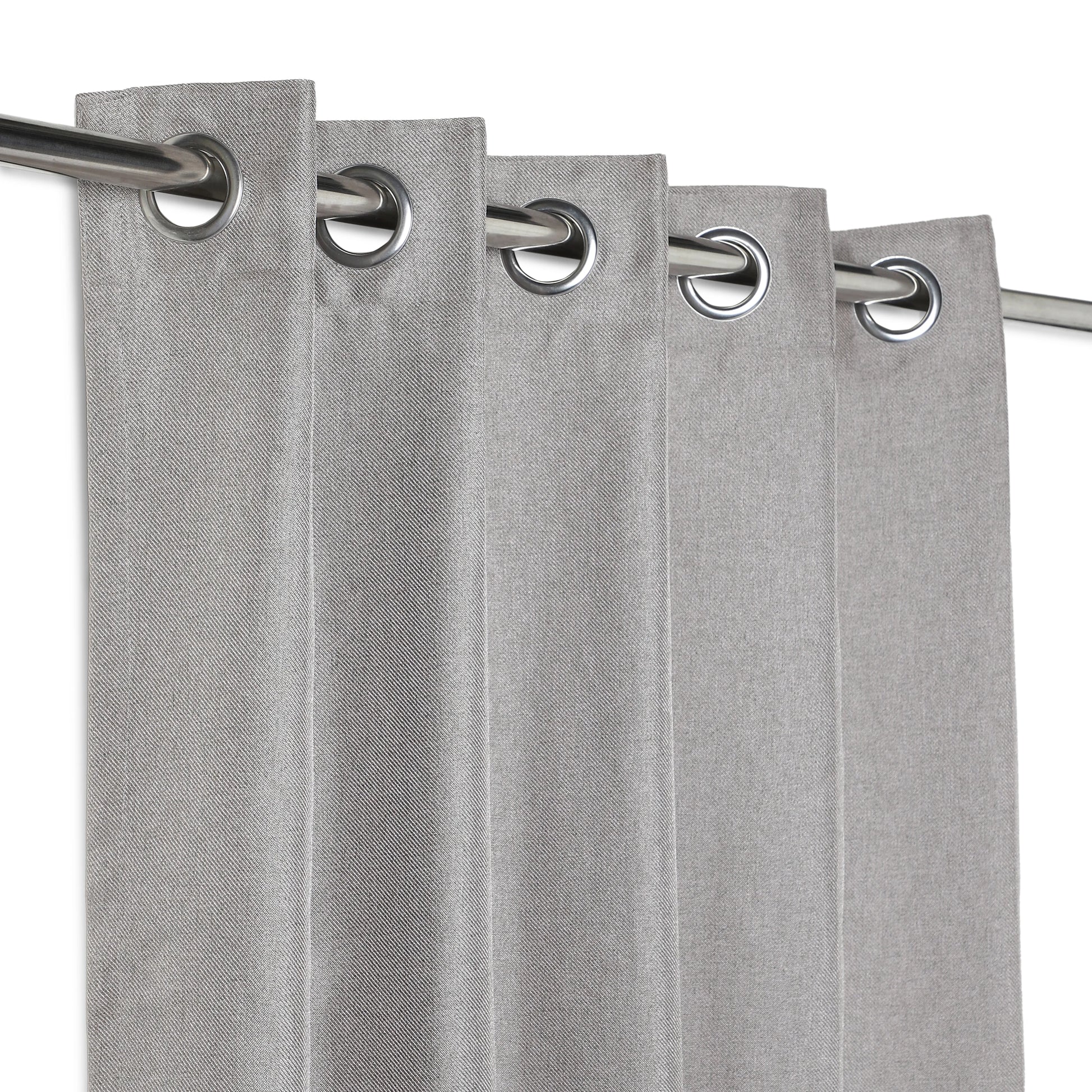 Paleto Set Of 2 Solid Readymade Curtains | Muted Moments Mushroom / Door-XL (9ft X 4.4ft)