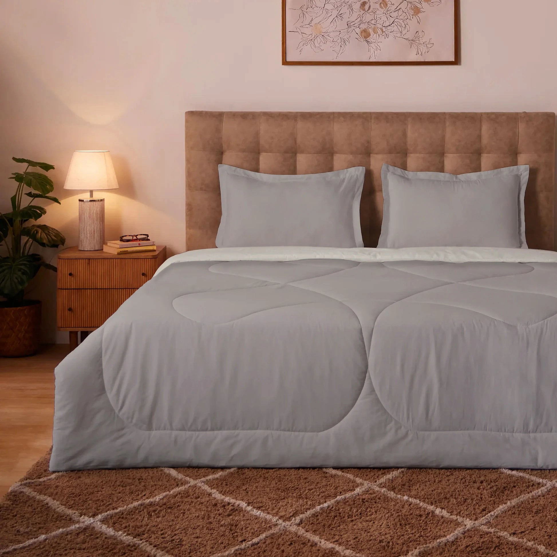Plumelle | All Season 150 GSM Reversible Comforter - Pristine Dove Pristine Dove / King