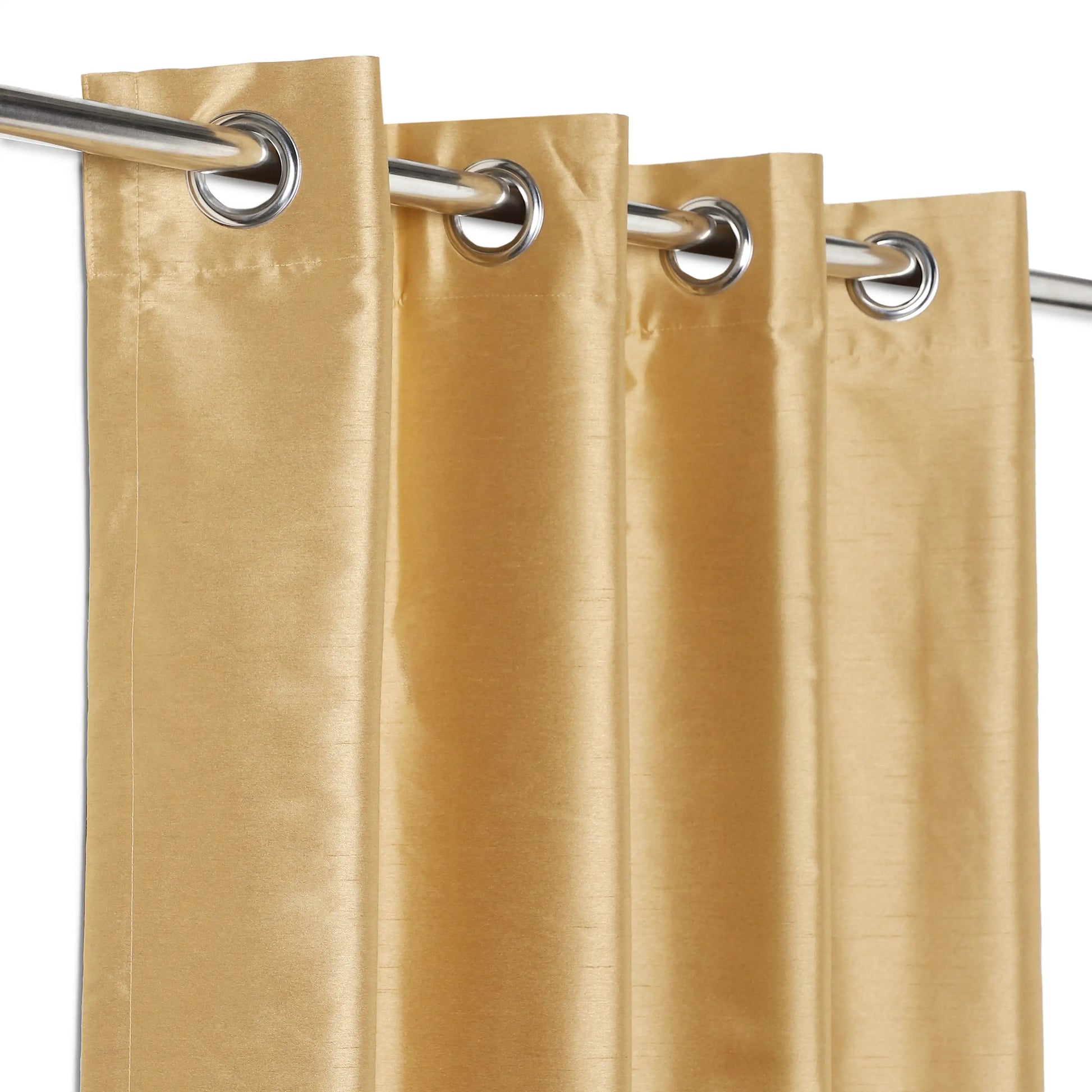 Paleto Set Of 2 Solid Readymade Curtains | Pure Hues Desert / Door (4.25ft X 7.22ft)