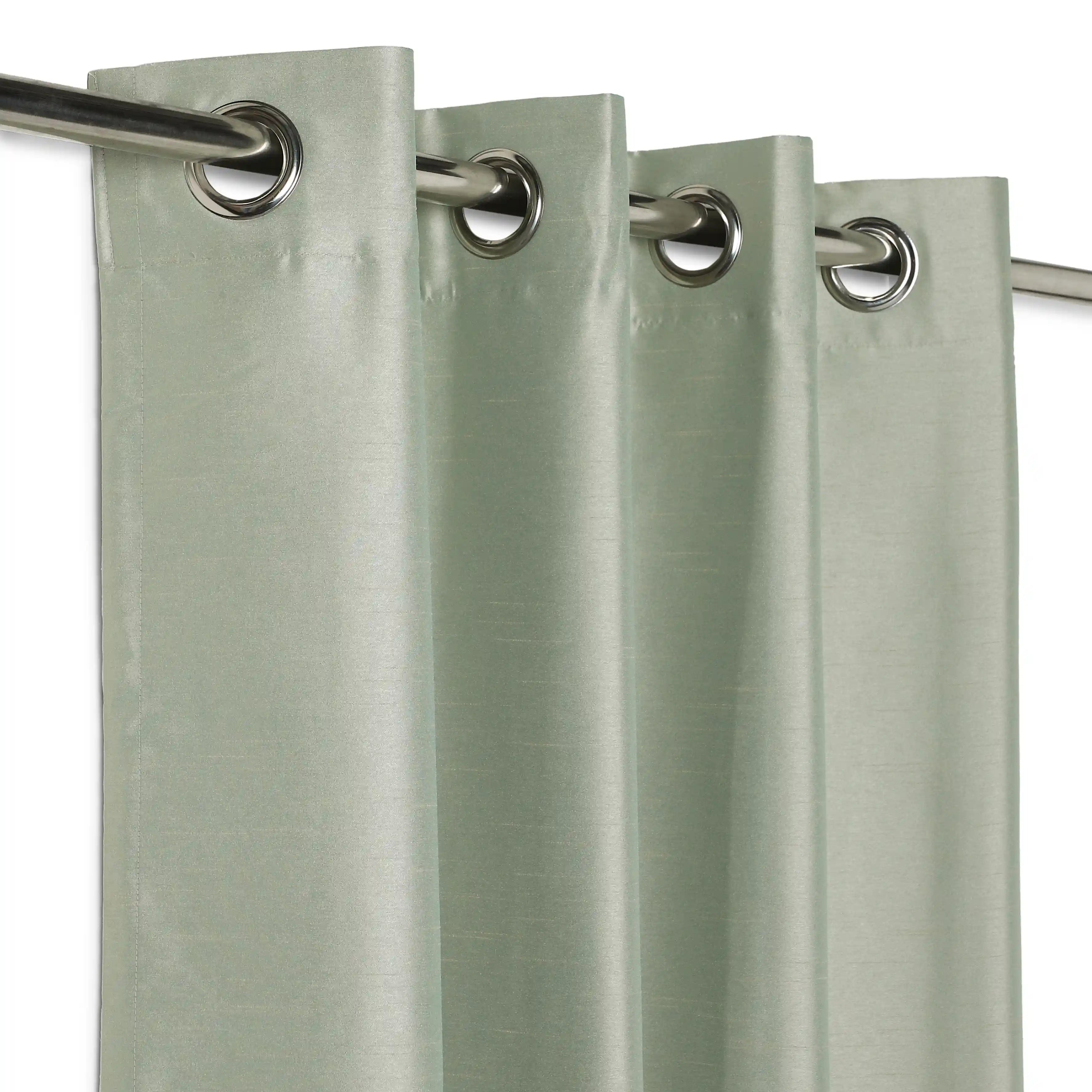 Paleto Set Of 2 Solid Readymade Curtains | Pure Hues Blue Dust / Door (4.25ft X 7.22ft)