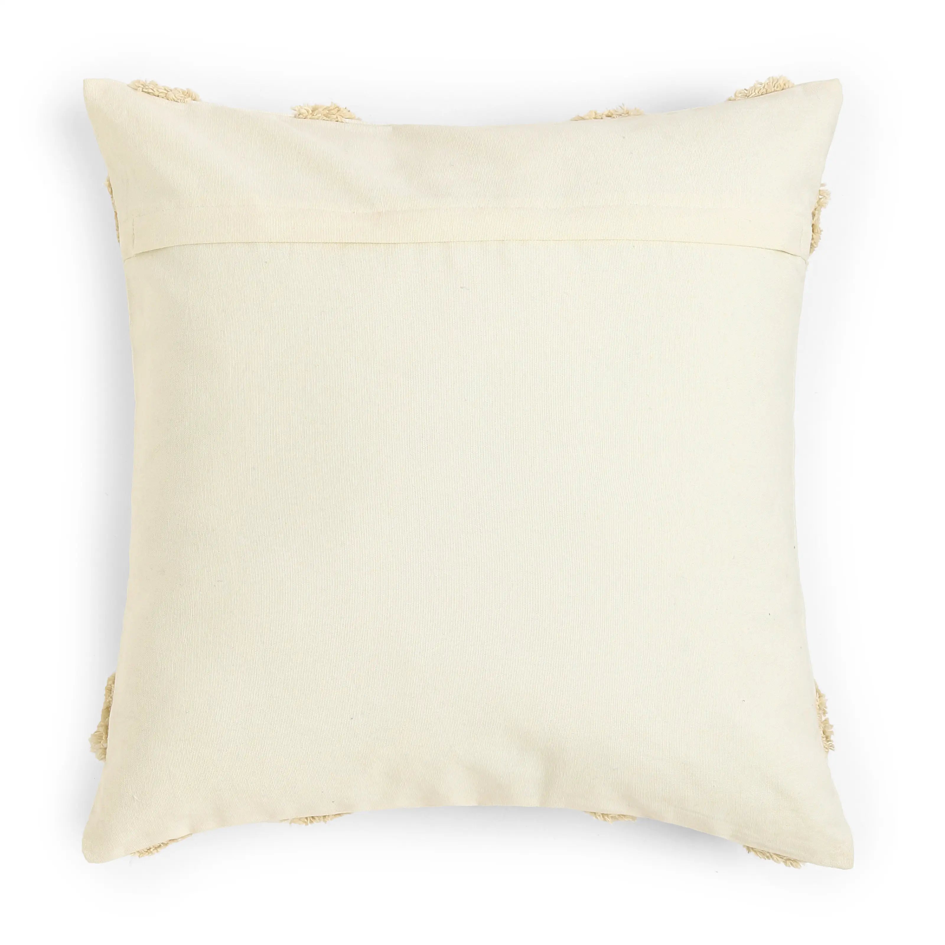 Vissencia 100% Cotton Tufted Cushion Cover | Pattern Play Beige / Cushion Cover (41cm x 41cm)
