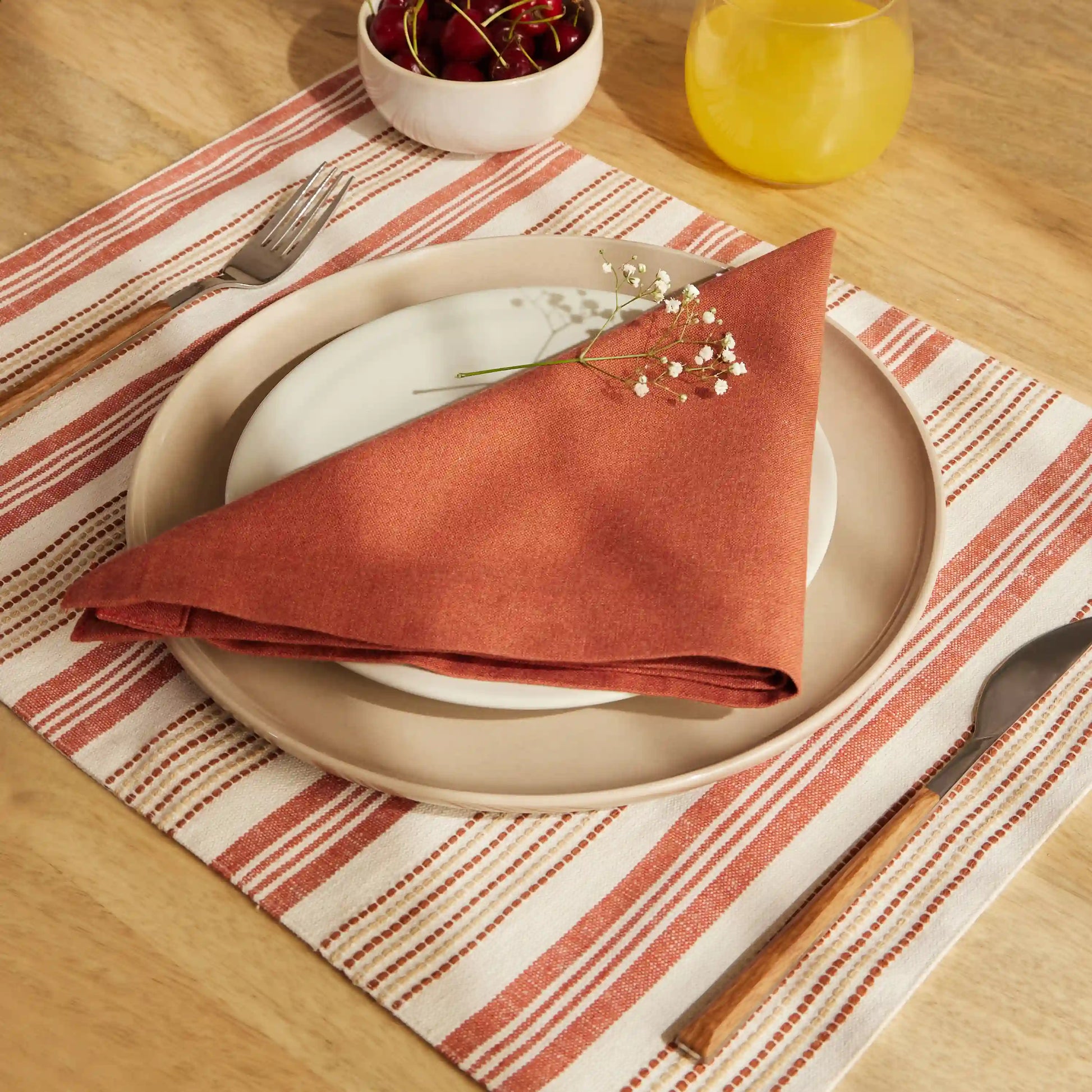 Kaleida 100% Cotton Table Napkin Red Reveries / Pack of 4
