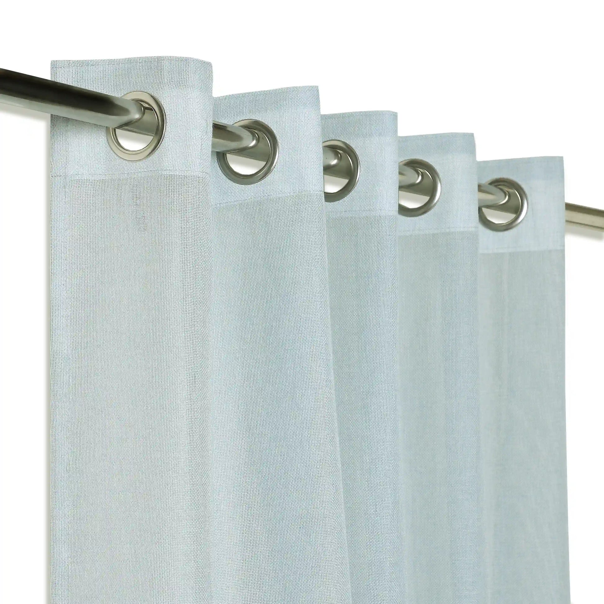 Velina Set Of 2 Sheer Readymade Curtains | 
Sand & Shadow Sky / Window (5ft X 4.4ft)