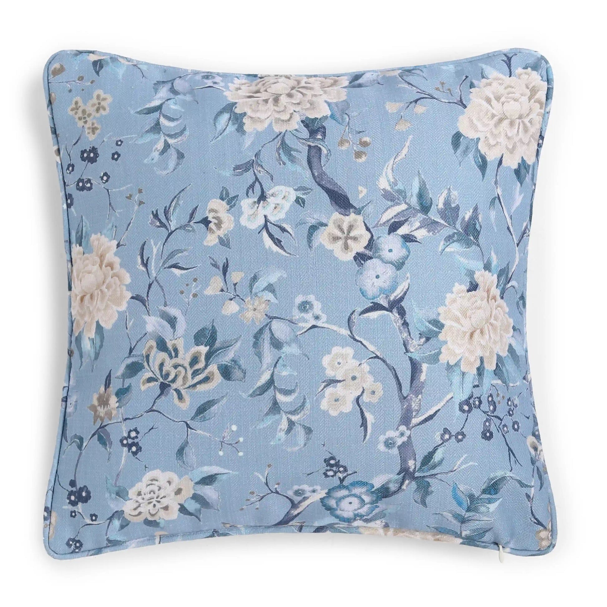 Espricia Printed Cushion Cover | Gardenia Azure / Cushion Cover (51cm x 51cm)