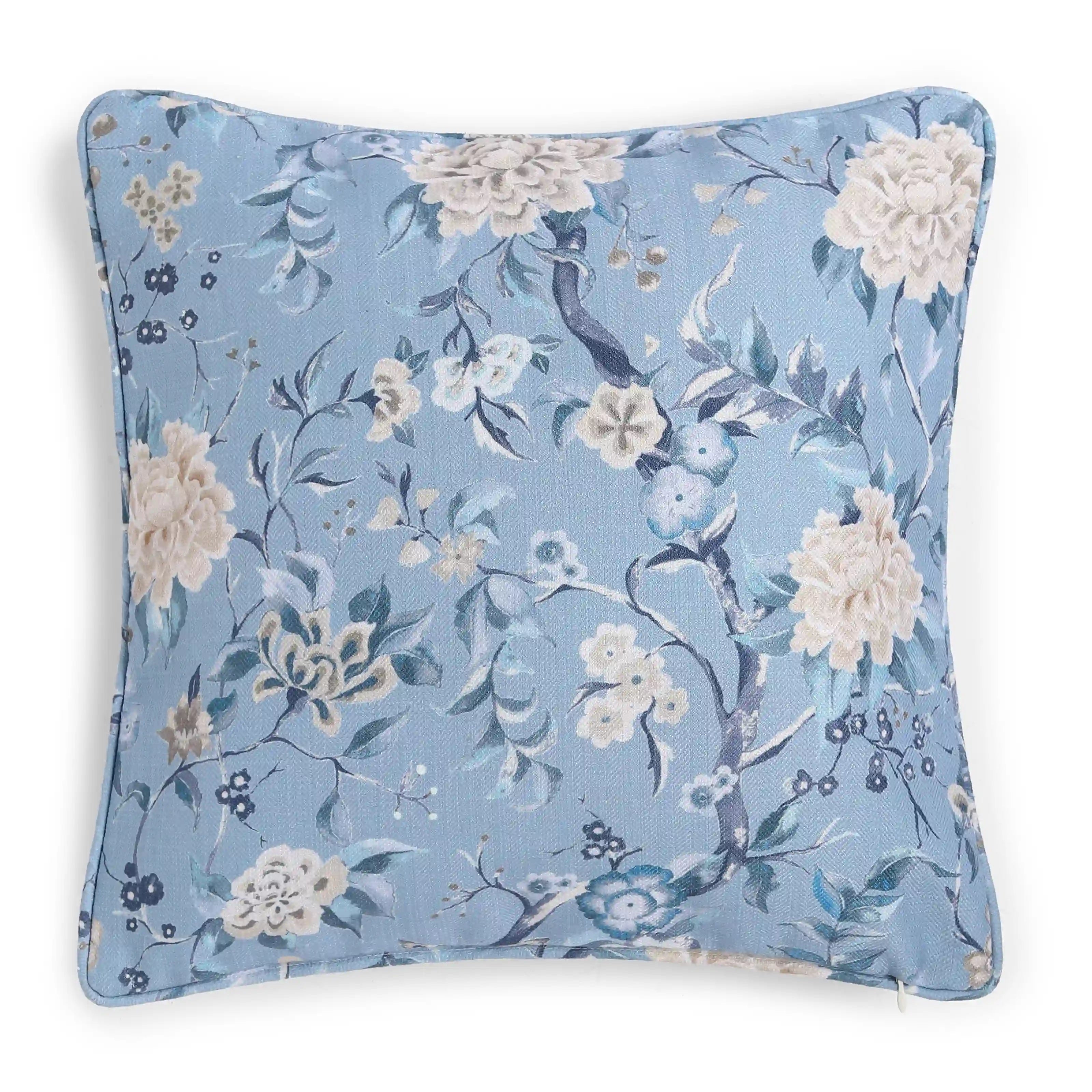 Espricia Printed Cushion Cover | Gardenia Azure / Cushion Cover (51cm x 51cm)
