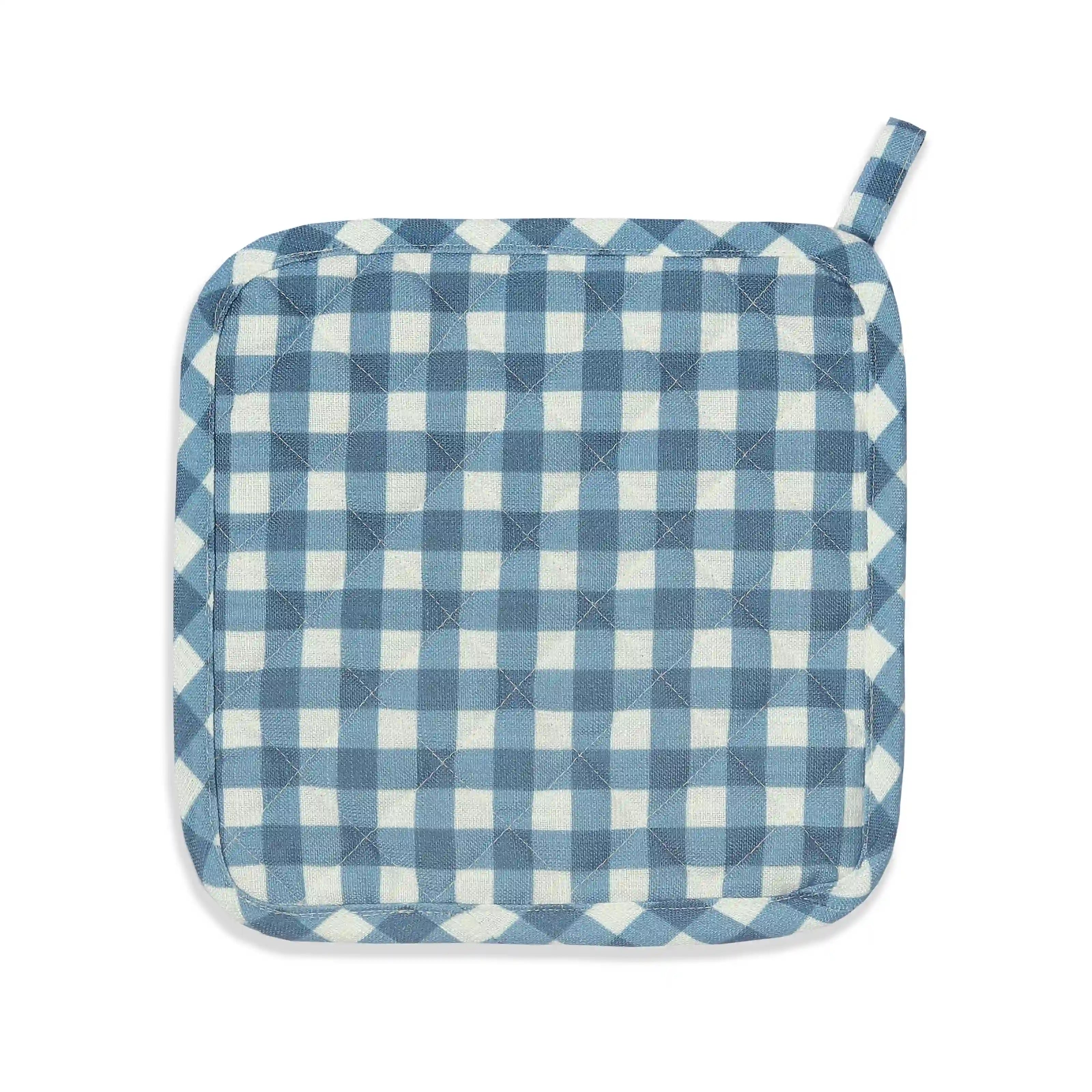 Nonna's Home 100% Polyester Pot Holders Small Blueberry Gingham / Pot Holder (18cm x 30cm)