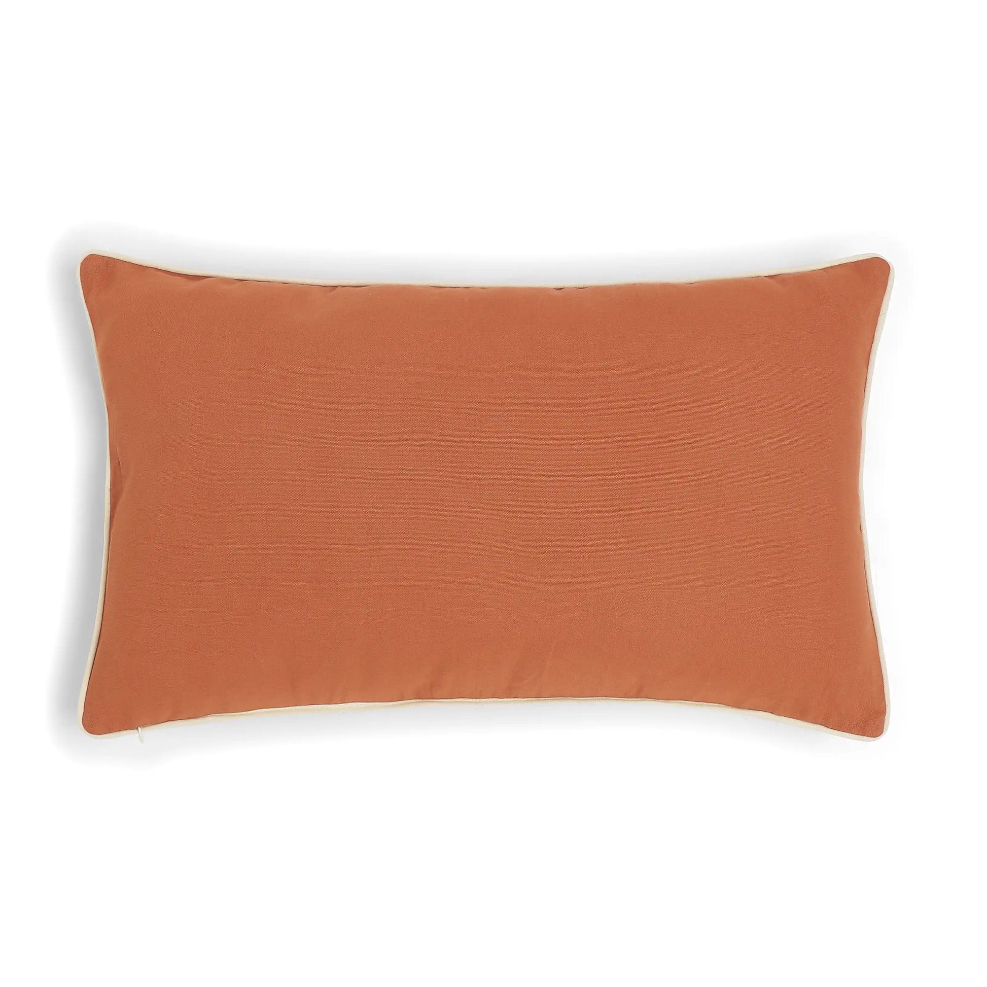 Espricia Embroidered Cushion Cover | Tile & Thread Burnt Orange / Cushion Cover (41cm x 66cm)