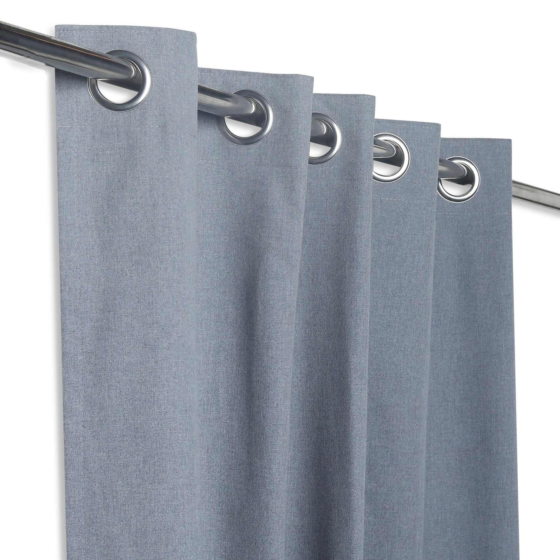 Pelushe Set Of 2 100% Cotton Solid Readymade Curtains | Everyday Hues Cool Grey / Door (7ft X 4.4ft)