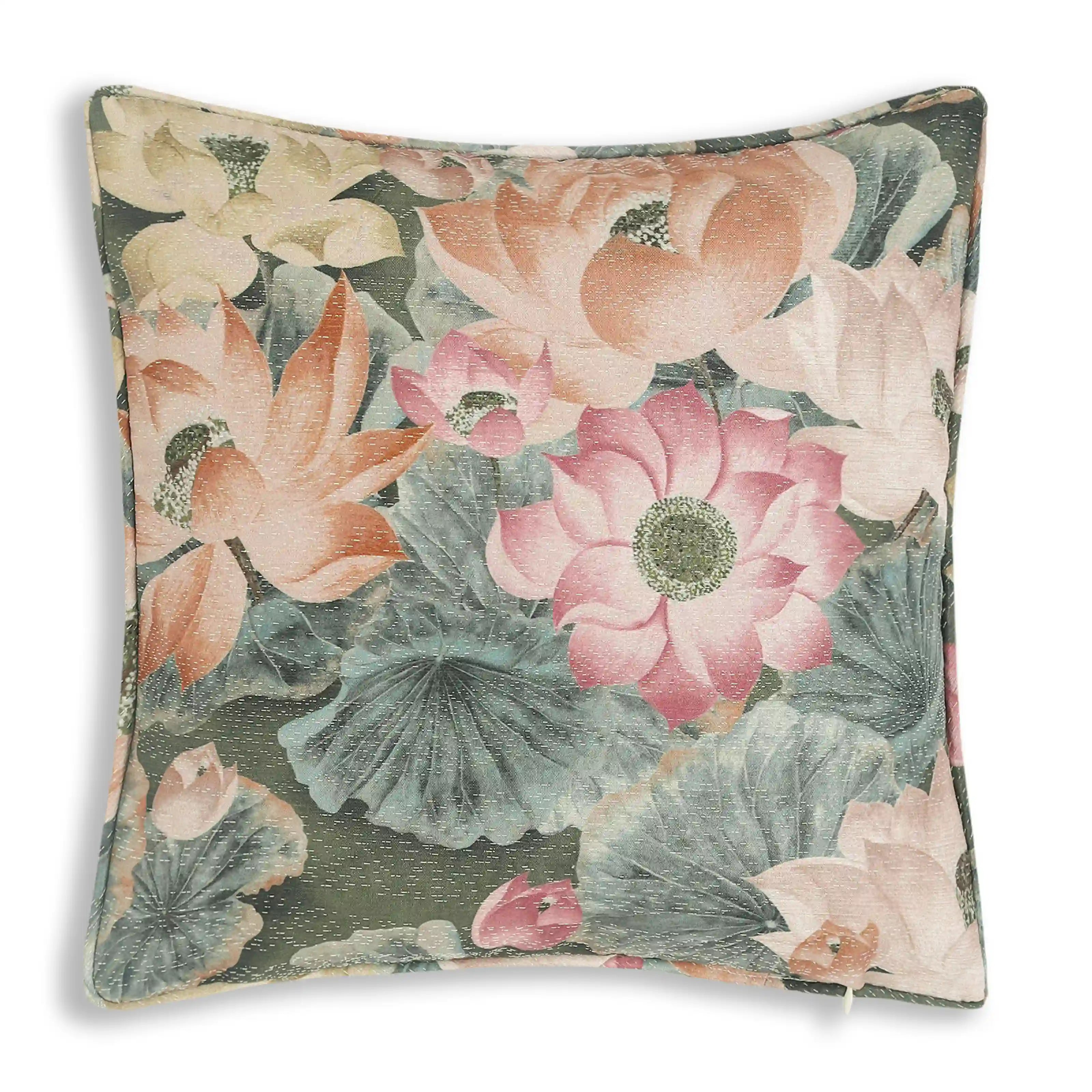 Espricia Printed Cushion Cover | Full Bloom Vintage Meadow / Cushion Cover (41cm x 41cm)