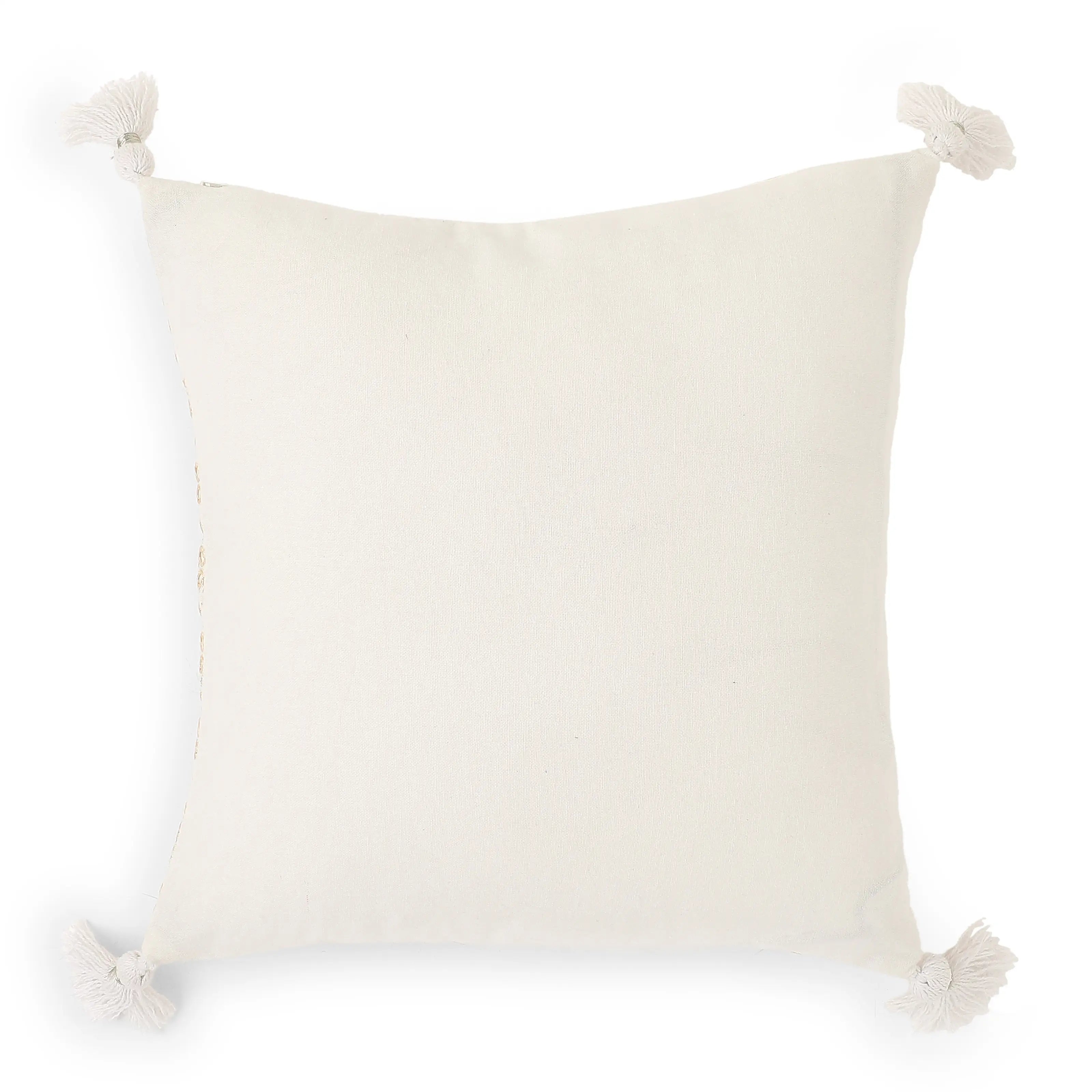 Espricia Embroidered Cushion Cover | Jharokha Ivory Mist / Cushion Cover (41cm x 41cm)