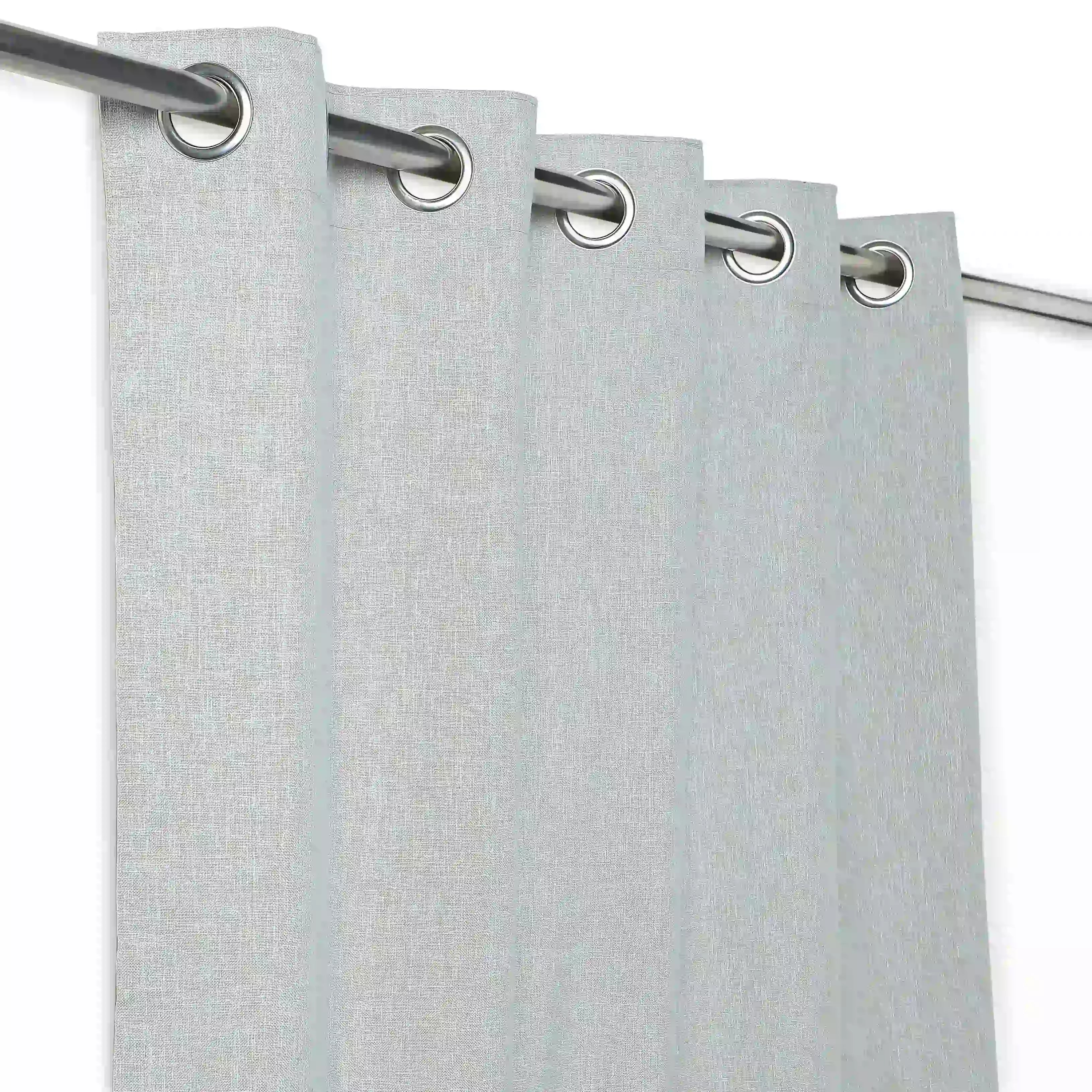 Paleto Set Of 2 Solid Readymade Curtains | Desert Tones Stone Relic / Door-XL (9ft X 4.4ft)