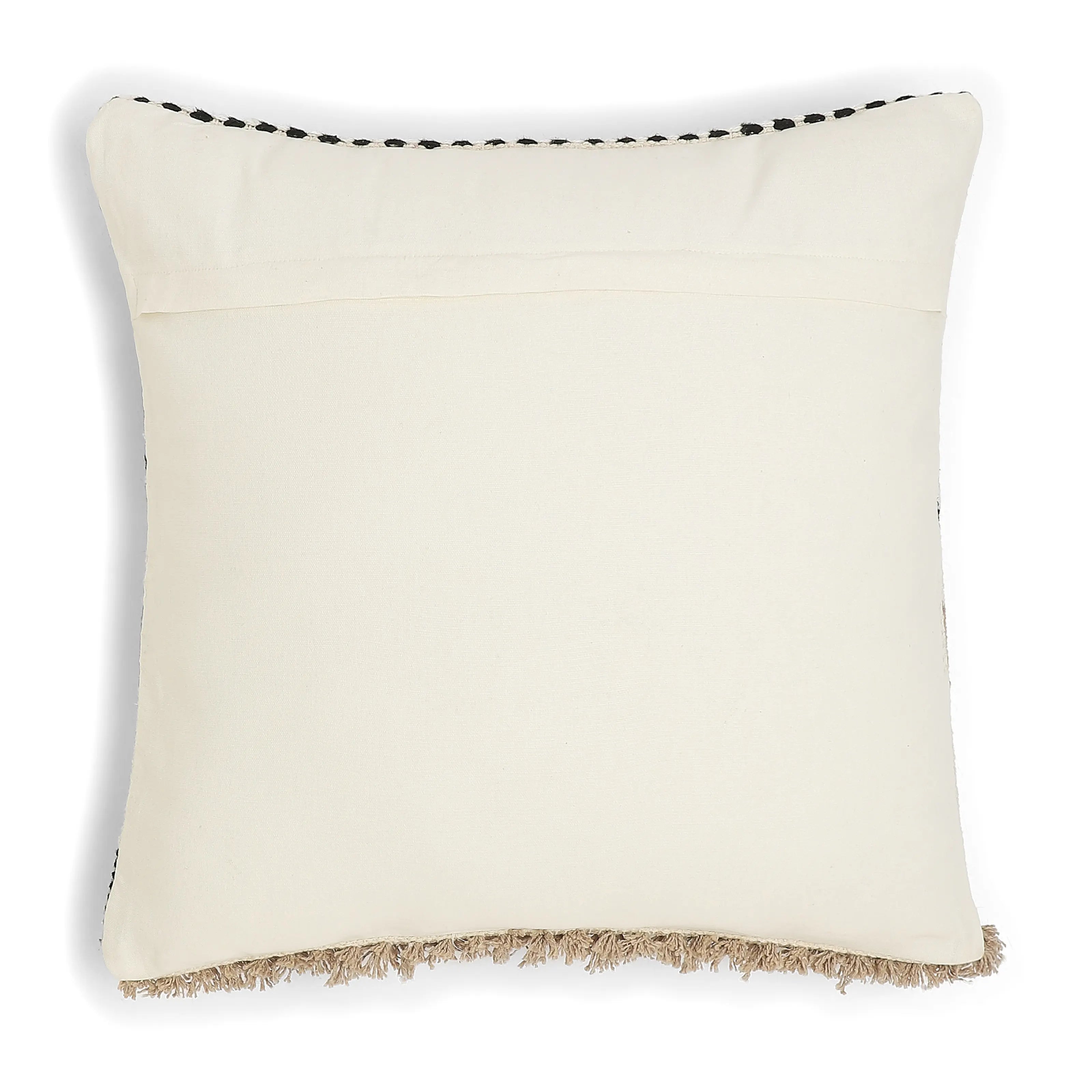 Vissencia 100% Cotton Woven Cushion Cover | Boho Bliss Sand / Cushion Cover (41cm x 41cm)