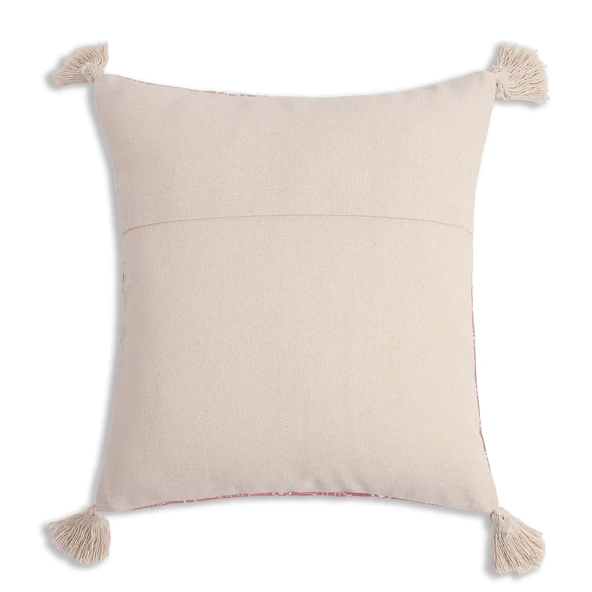 Vissencia Embroidered Cushion Cover | Tana Bana Pink / Cushion Cover (51cm x 51cm)
