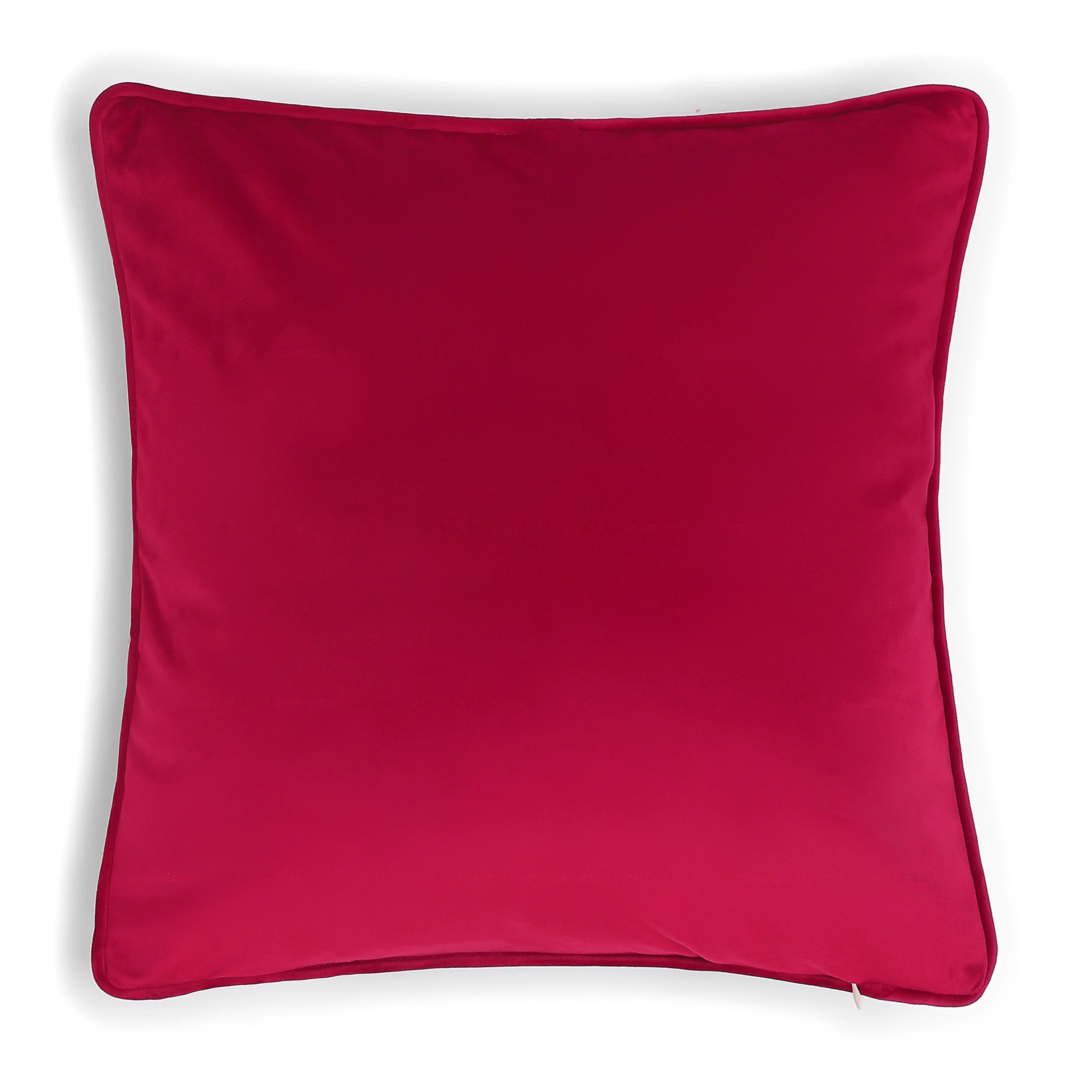 Vissencia Solid Cushion Cover | Autumn Hues Ruby Red / Cushion Cover (51cm x 51cm)
